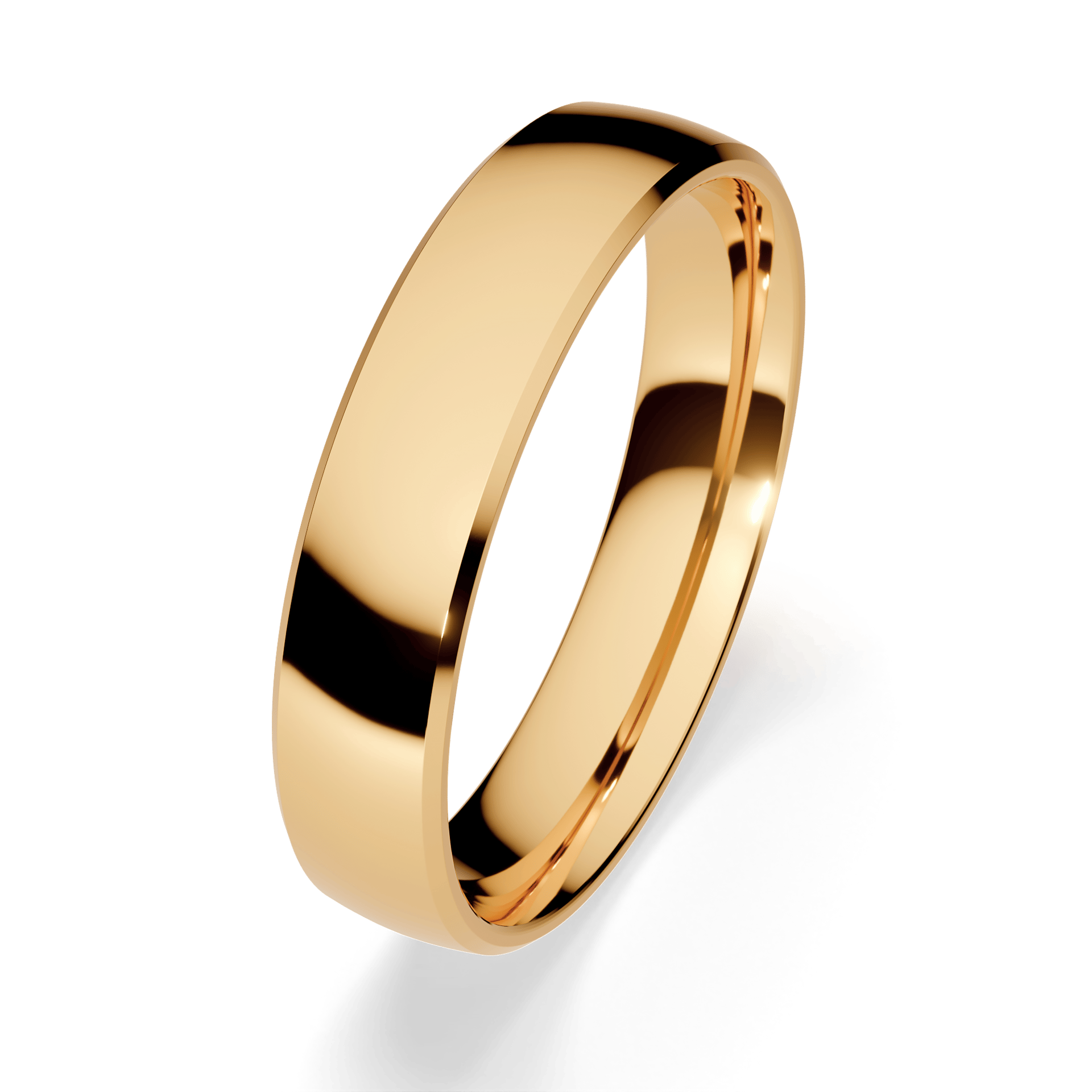 Obrączka ślubna Komfort z żółtego złota 4mm