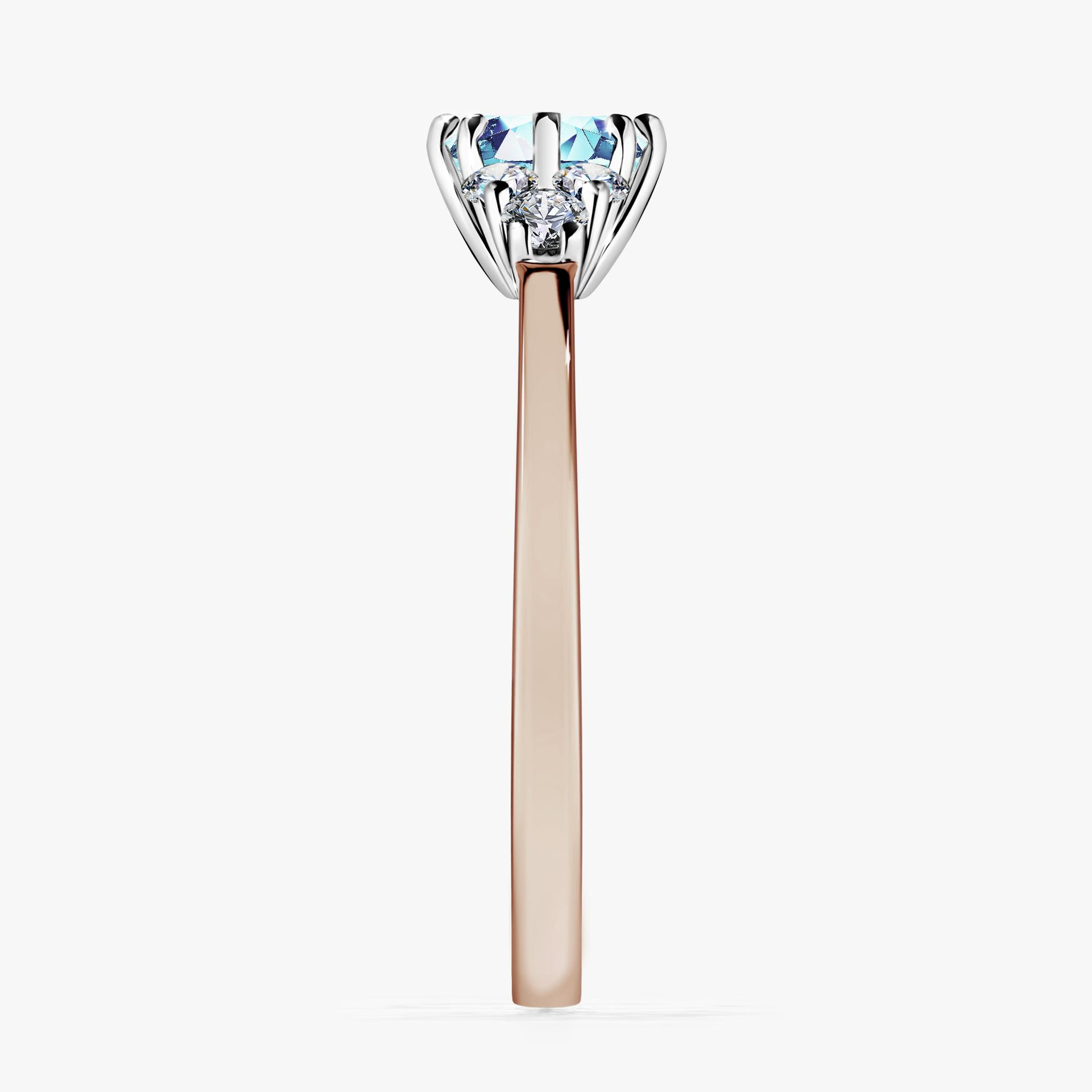 Pierscionek zareczynowy z akwamarynem 068 CT z rozowego zlota my lilly 03