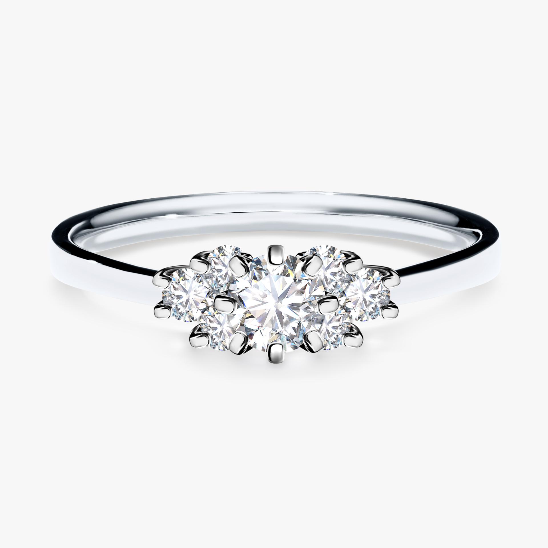 Pierscionek zareczynowy z diamentem 043 CT z bialego zlota my lilly 01