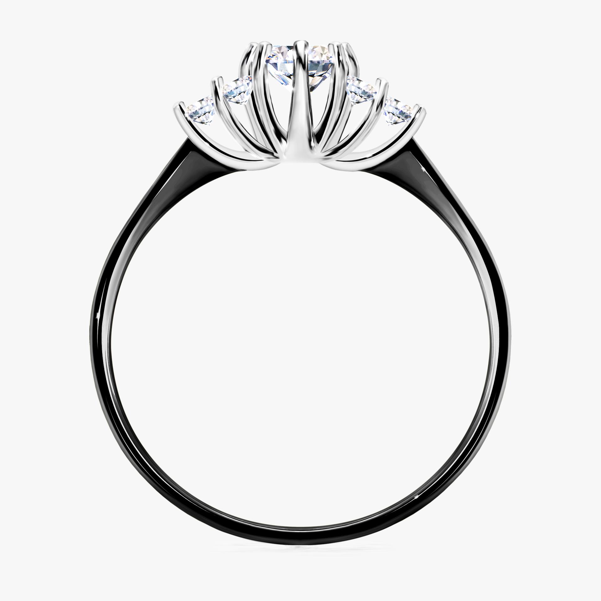 Pierscionek zareczynowy z diamentem 043 CT z czarnego zlota my lilly 02