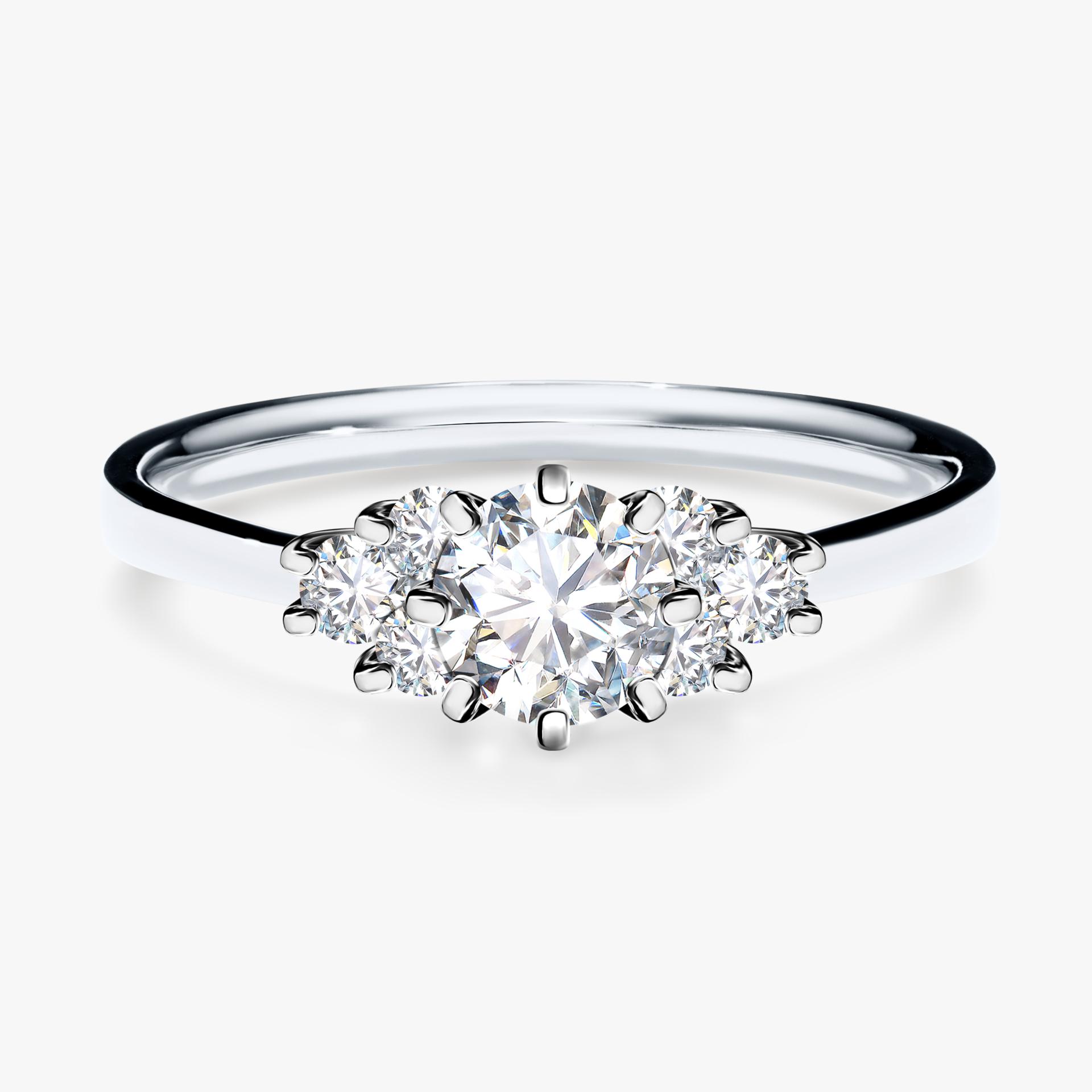 Pierścionek zaręczynowy My Lilly z białego złota z diamentem naturalnym 0,68ct