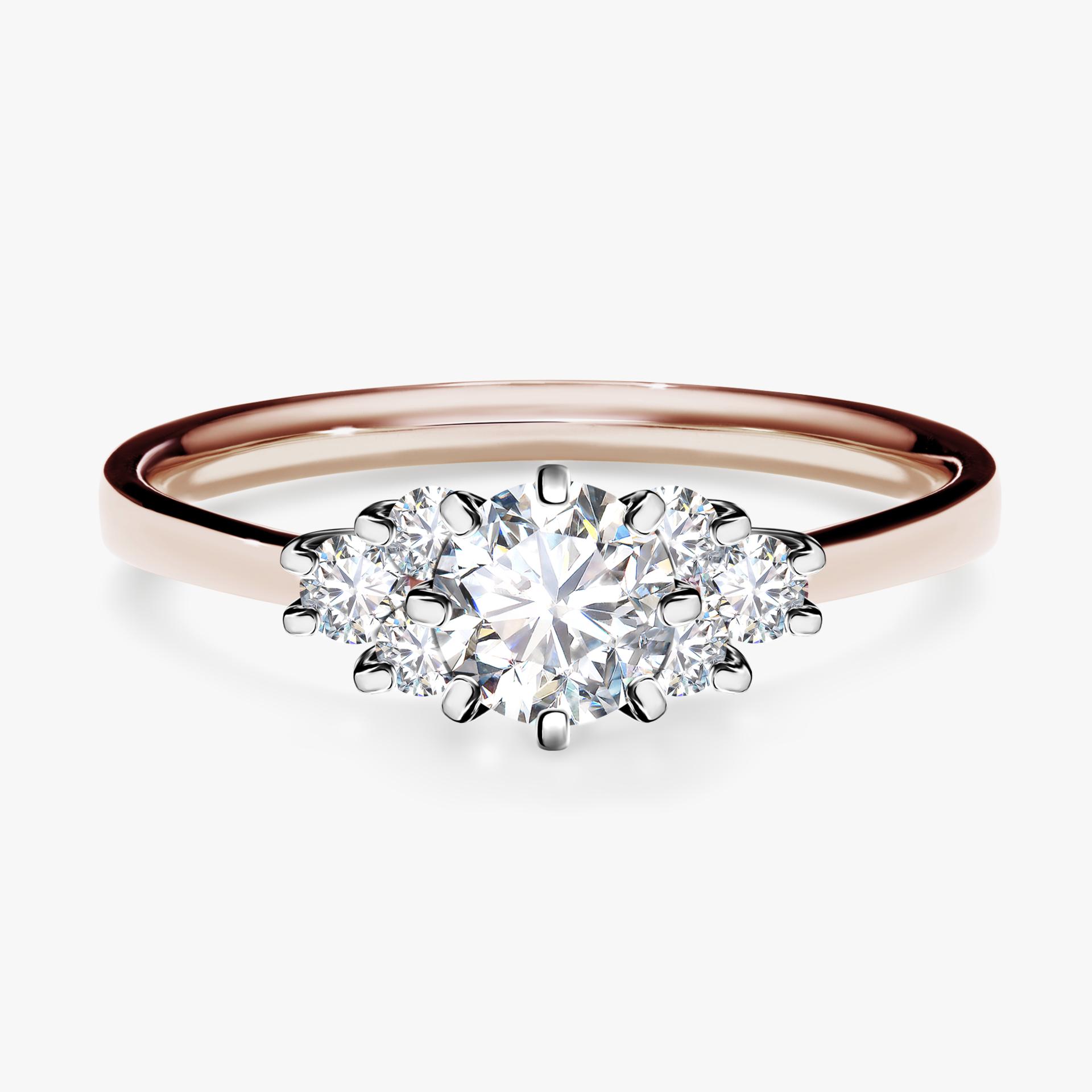 Pierscionek zareczynowy z diamentem 068 CT z rozowego zlota my lilly 01