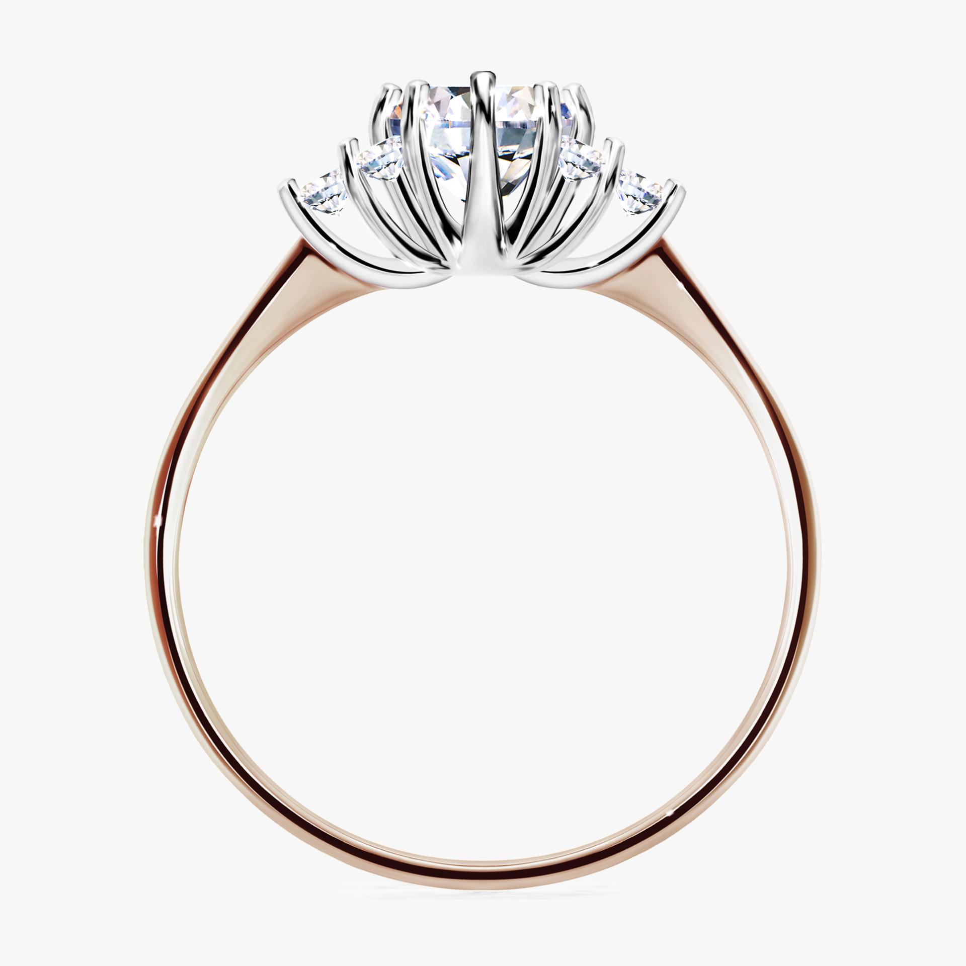 Pierscionek zareczynowy z diamentem 068 CT z rozowego zlota my lilly 02