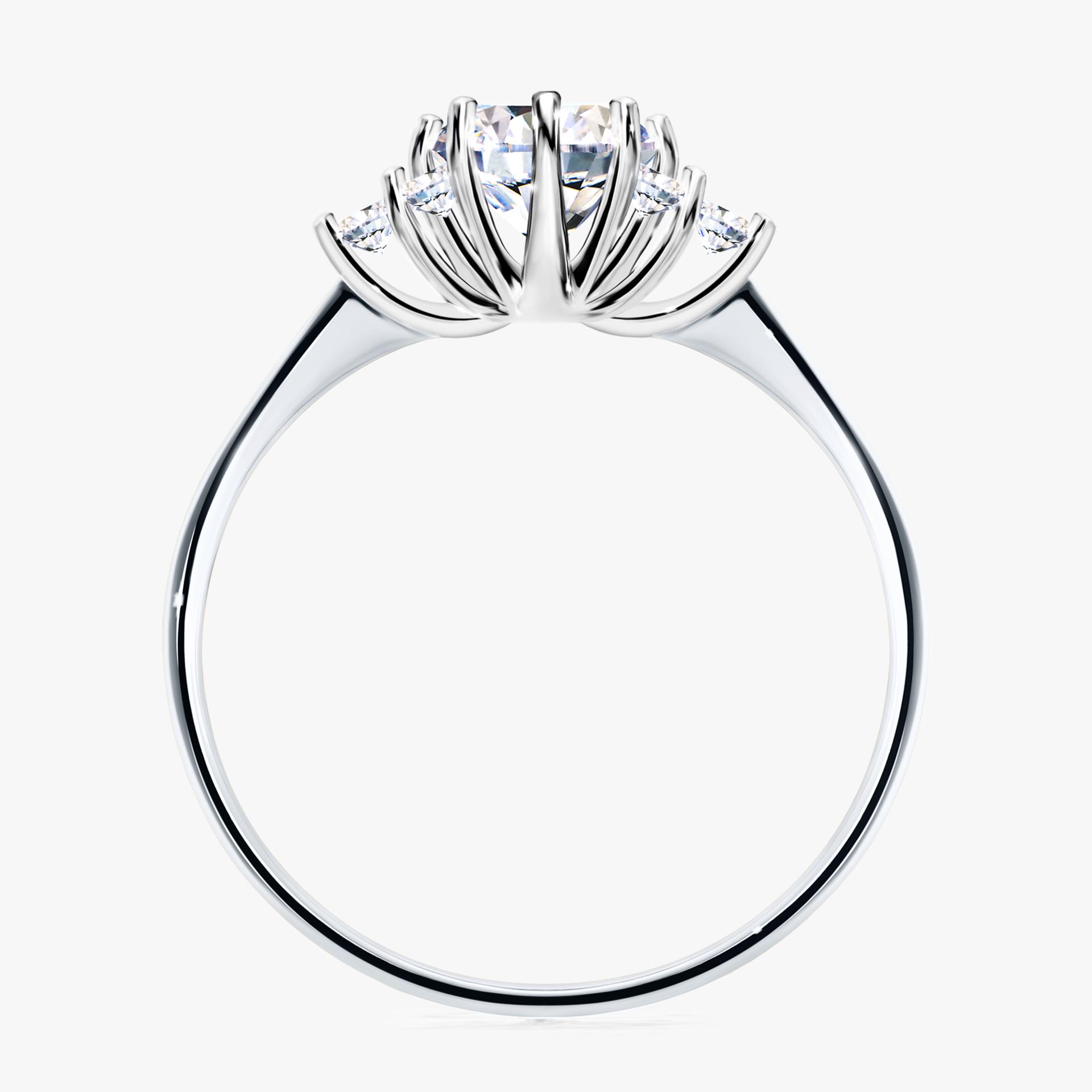 Pierscionek zareczynowy z diamentem 098 CT z bialego zlota my lilly 02