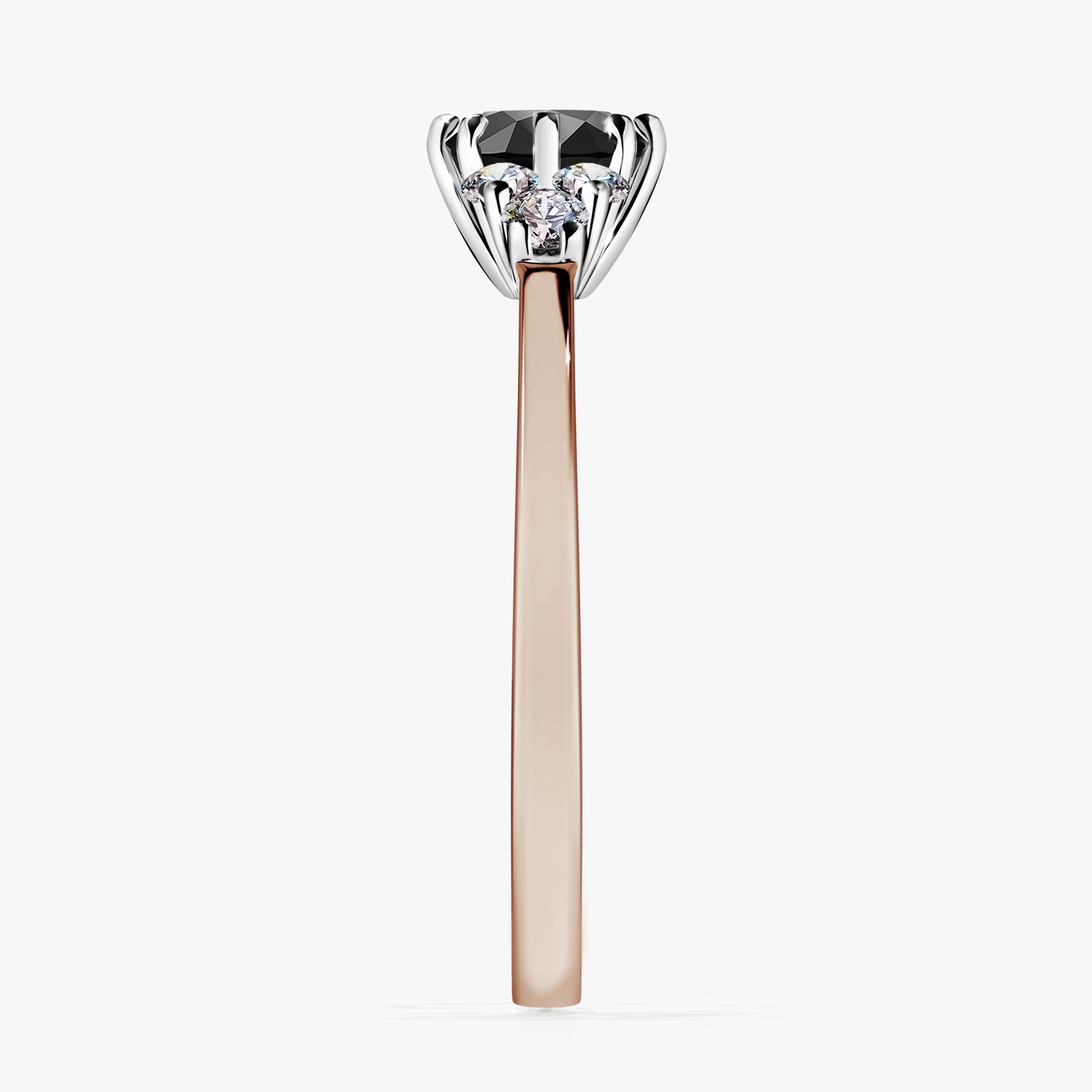 Pierscionek zareczynowy z diamentem czarny 068 CT z rozowego zlota my lilly 03