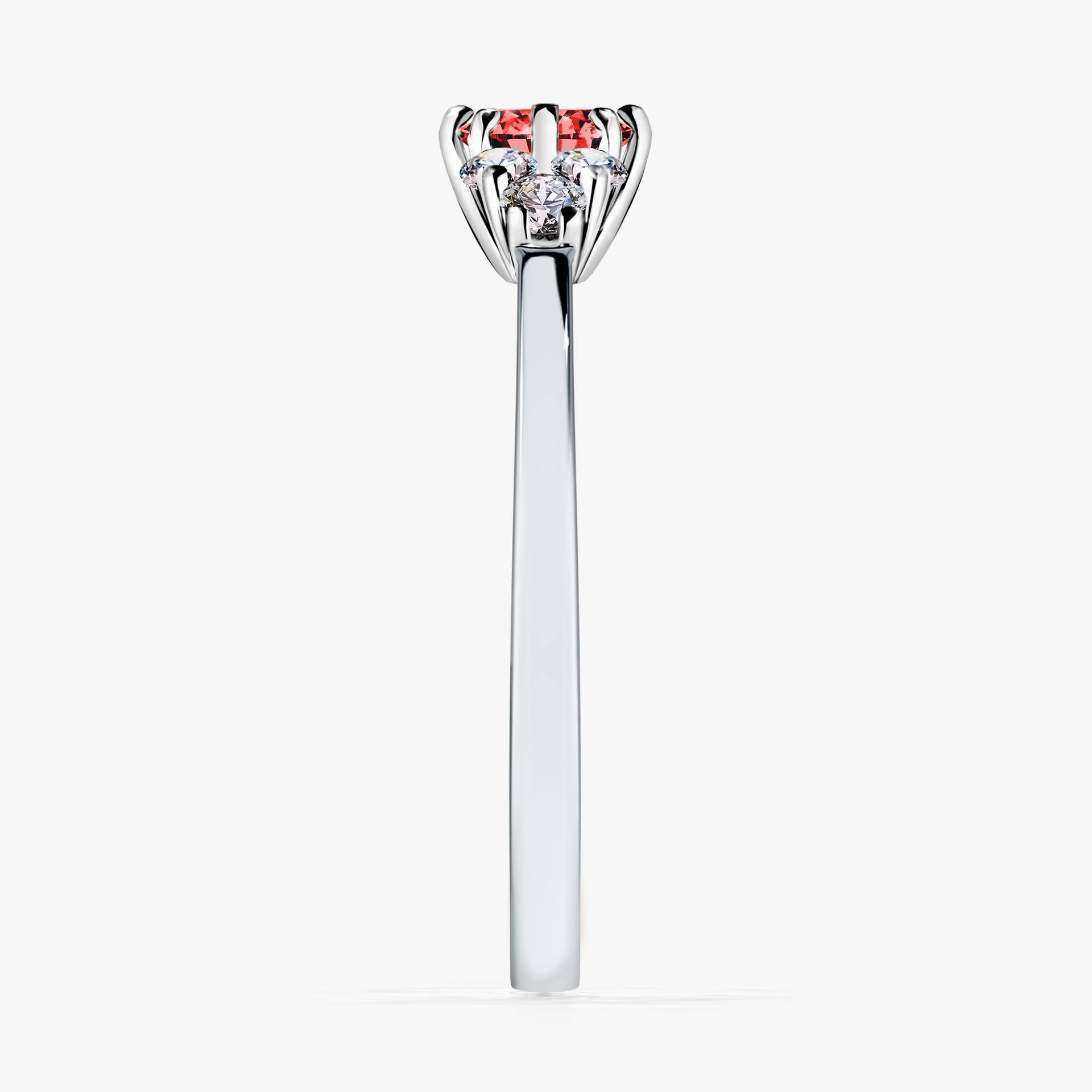 Pierscionek zareczynowy z diamentem czerwony 043 CT z bialego zlota my lilly 03
