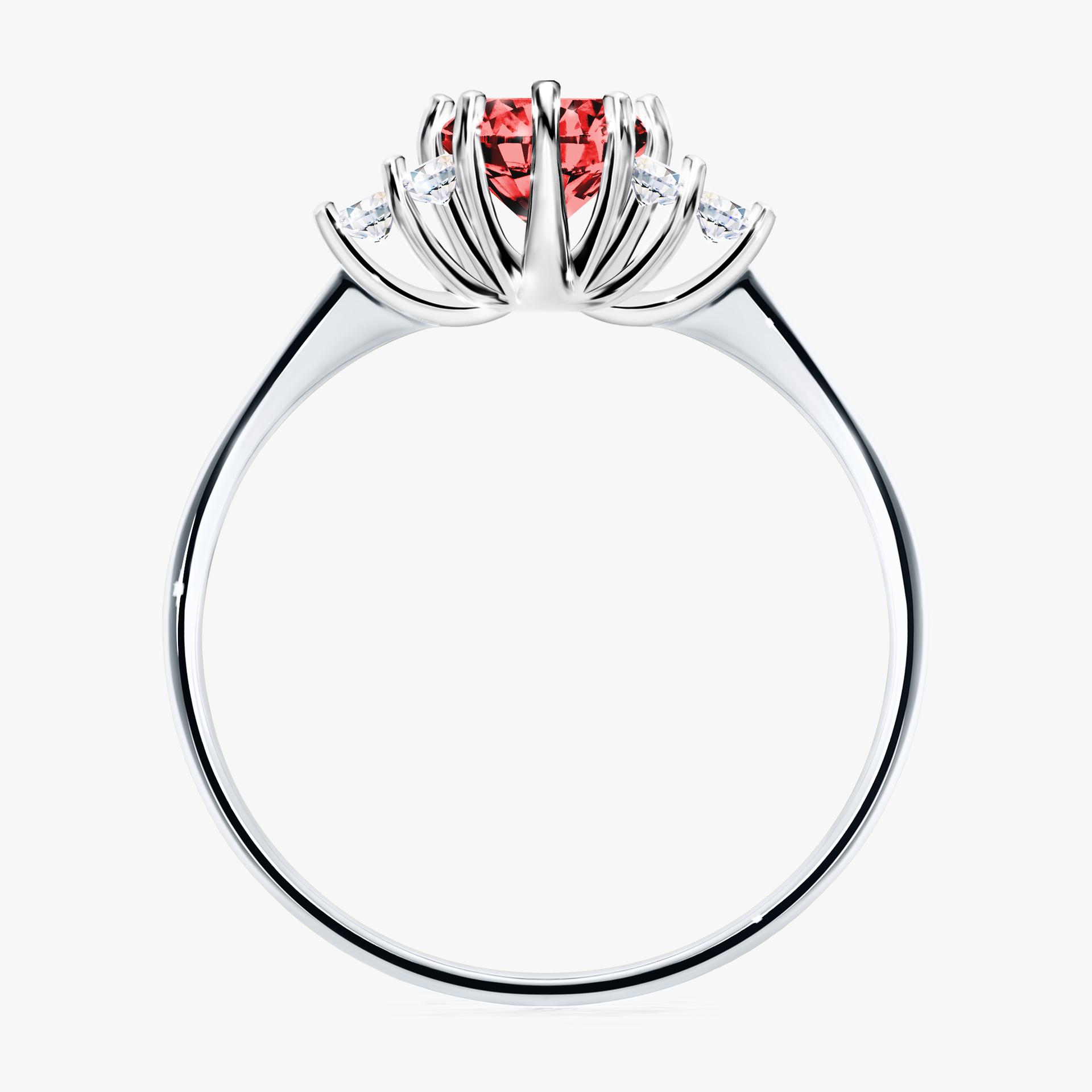 Pierscionek zareczynowy z diamentem czerwony 068 CT z bialego zlota my lilly 02