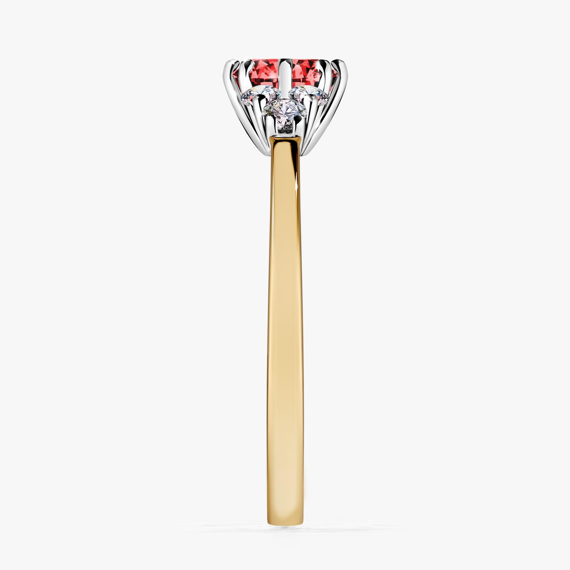 Pierscionek zareczynowy z diamentem czerwony 068 CT z zoltego zlota my lilly 03