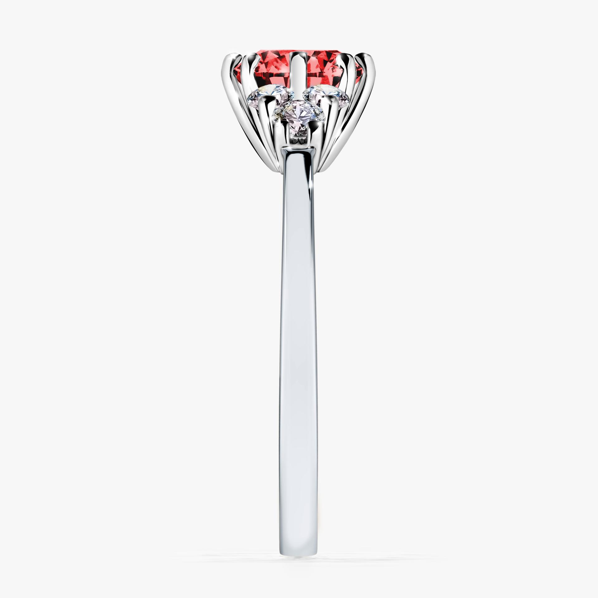Pierscionek zareczynowy z diamentem czerwony 098 CT z bialego zlota my lilly 03