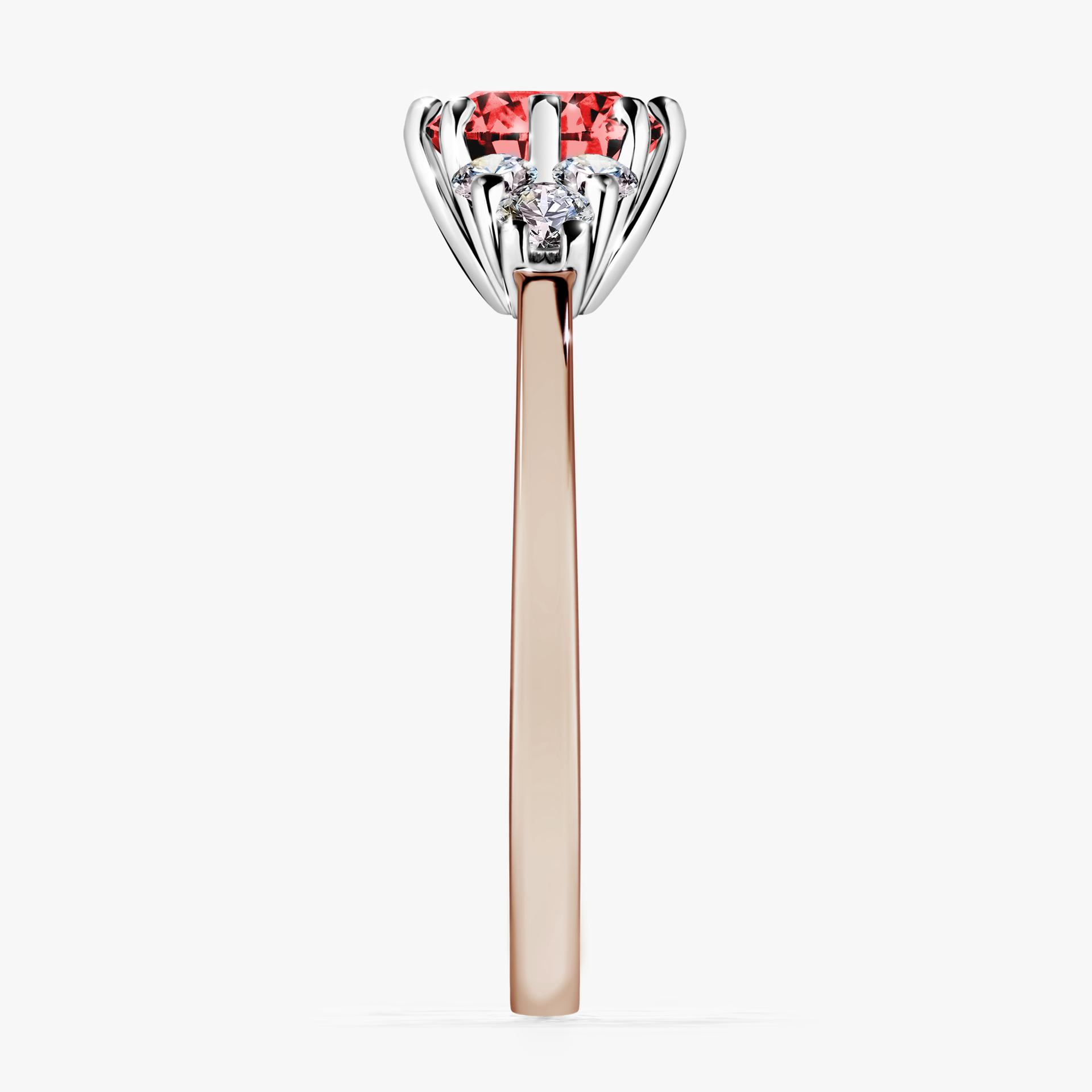 Pierścionek zaręczynowy My Lilly z różowego złota z czerwonym diamentem 0,98ct