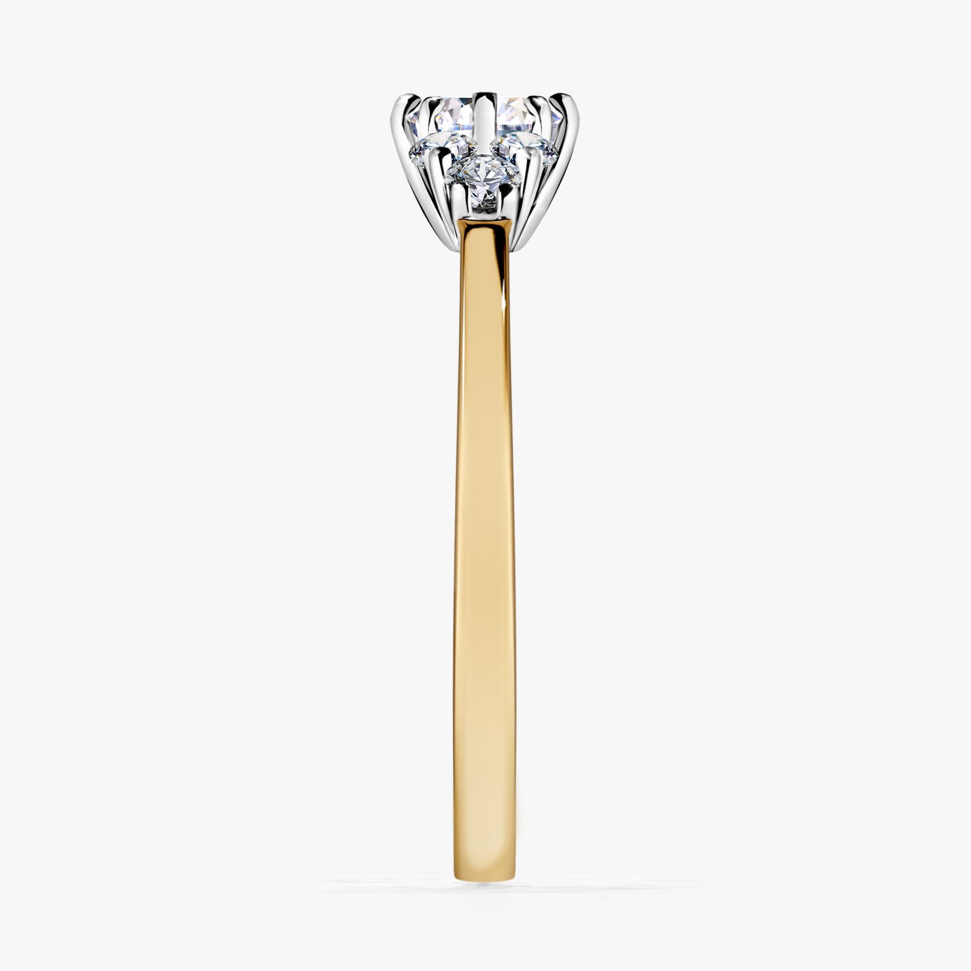 Pierscionek zareczynowy z diamentem laboratoryjnym 043 CT z zoltego zlota my lilly 03