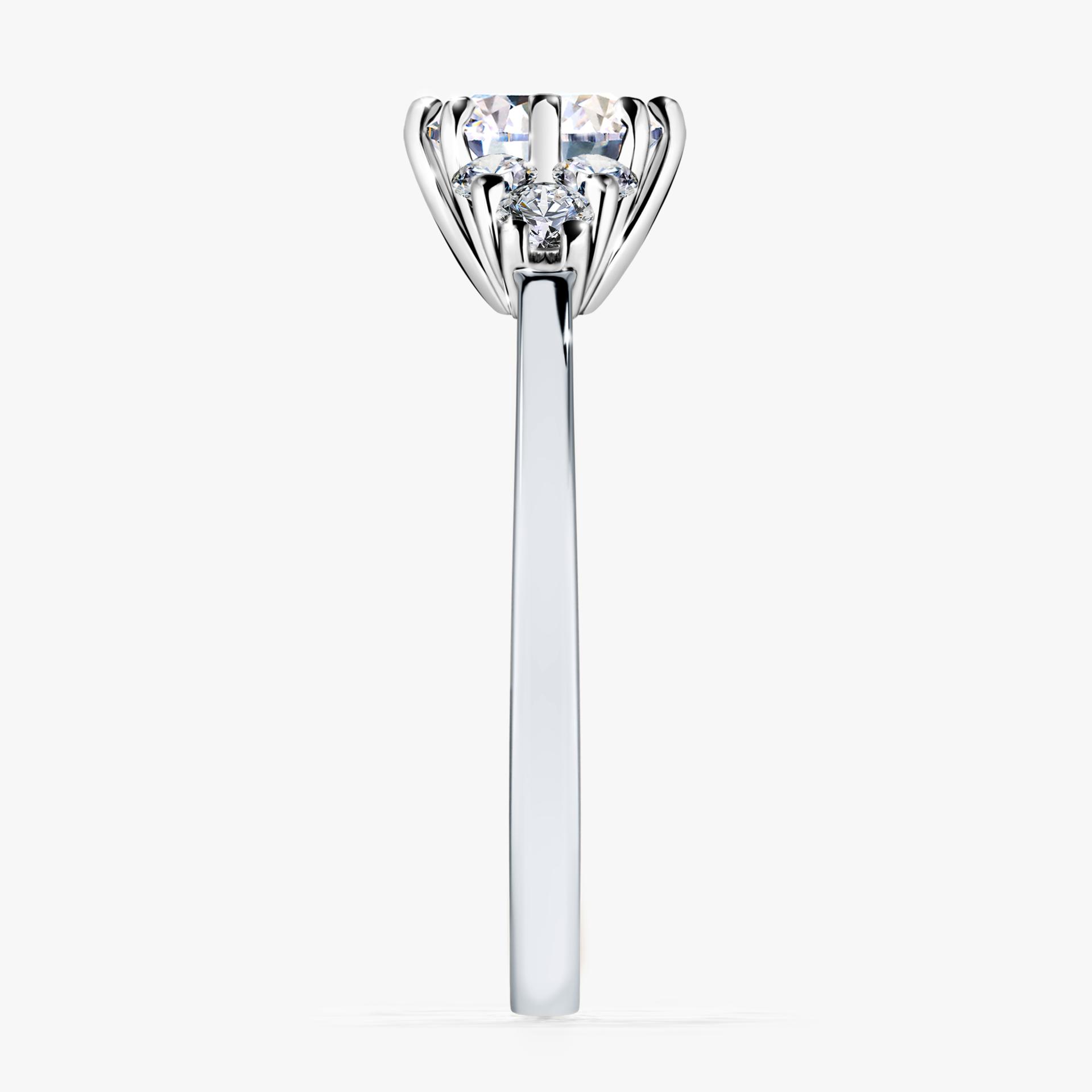 Pierscionek zareczynowy z diamentem laboratoryjnym 098 CT z bialego zlota my lilly 03