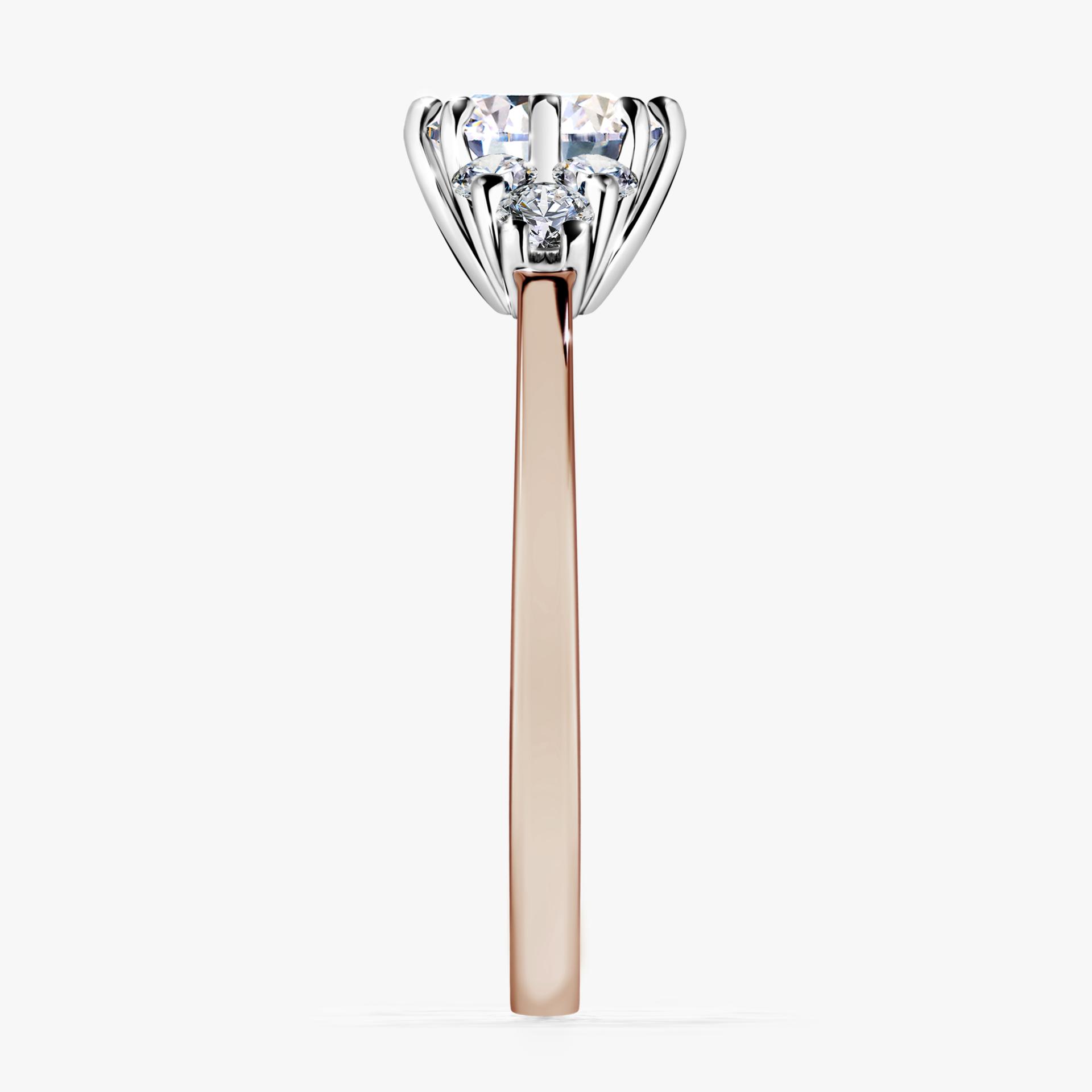 Pierscionek zareczynowy z diamentem laboratoryjnym 098 CT z rozowego zlota my lilly 03