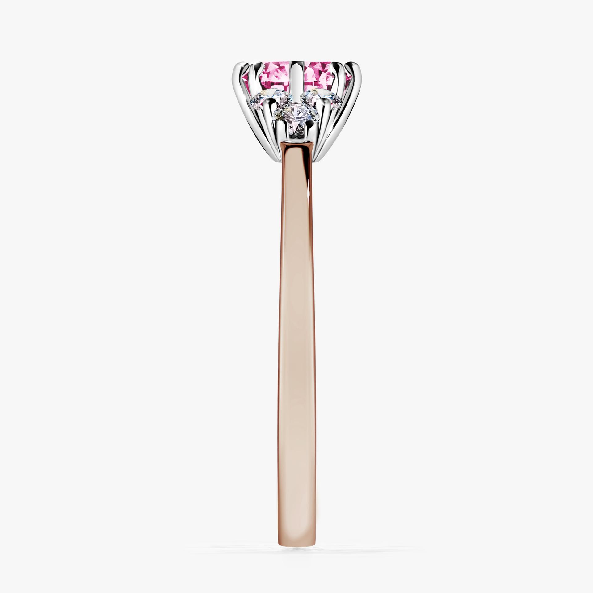 Pierscionek zareczynowy z diamentem rozowy 068 CT z rozowego zlota my lilly 03