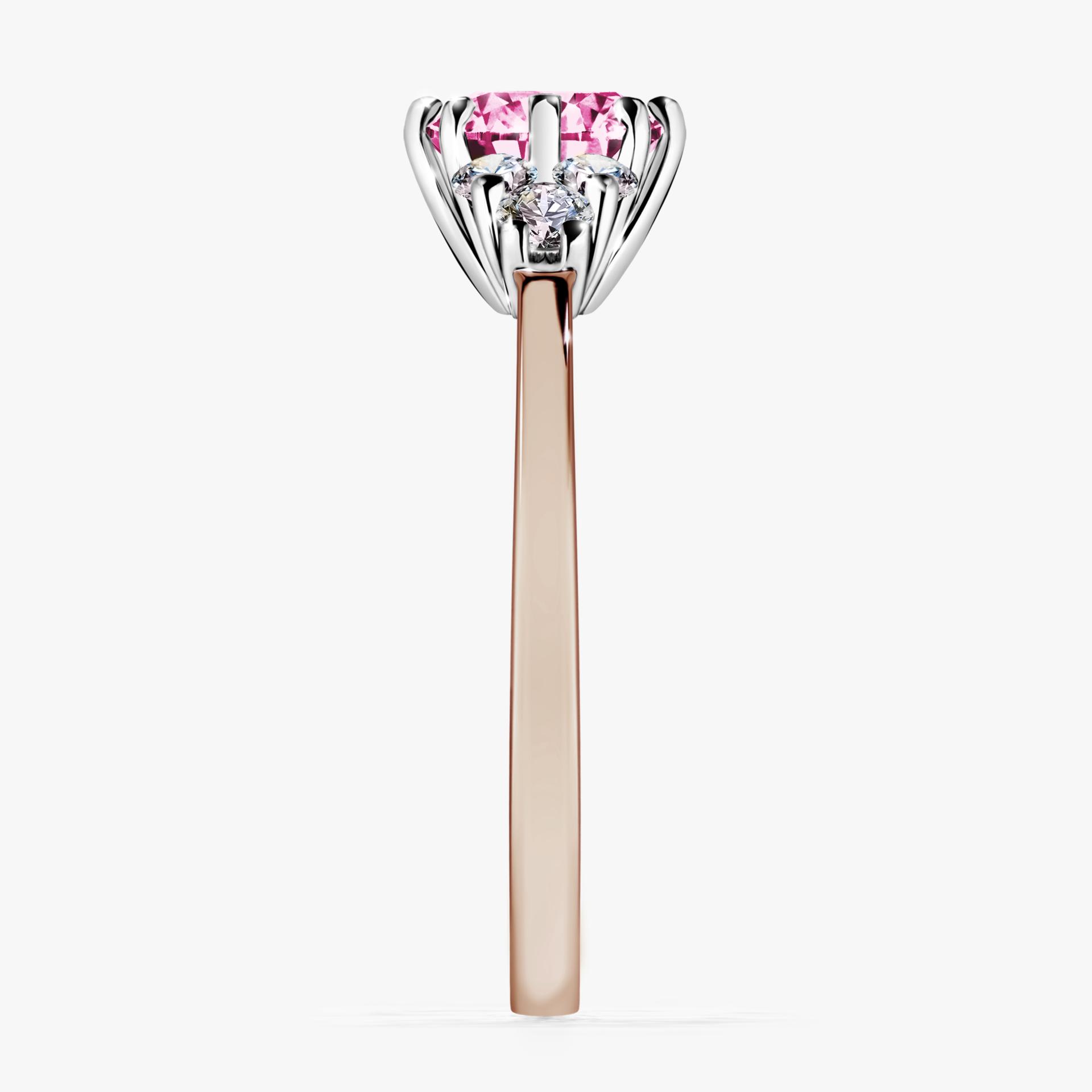Pierscionek zareczynowy z diamentem rozowy 098 CT z rozowego zlota my lilly 03