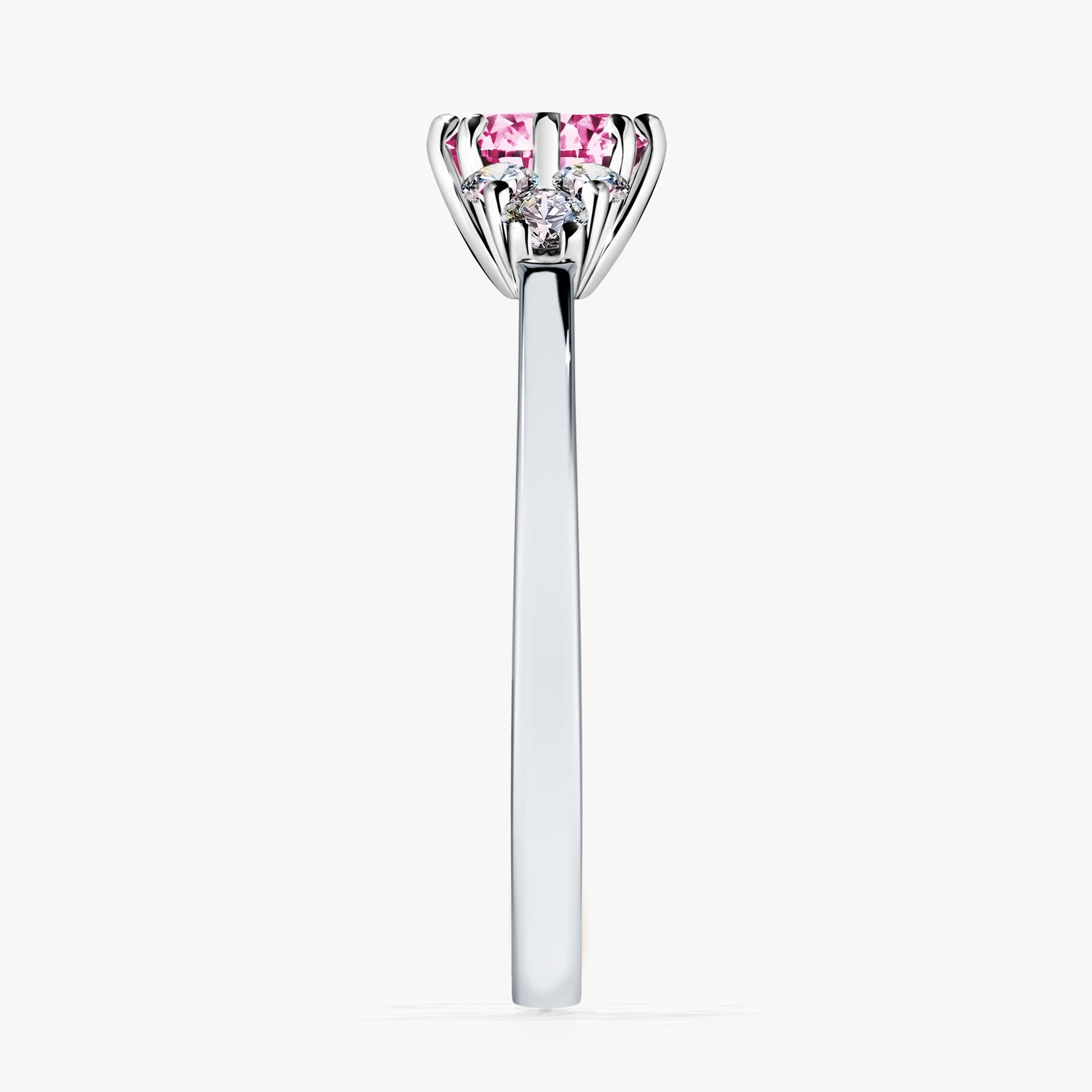 Pierscionek zareczynowy z diamentem rozowym 068 CT z bialego zlota my lilly 03