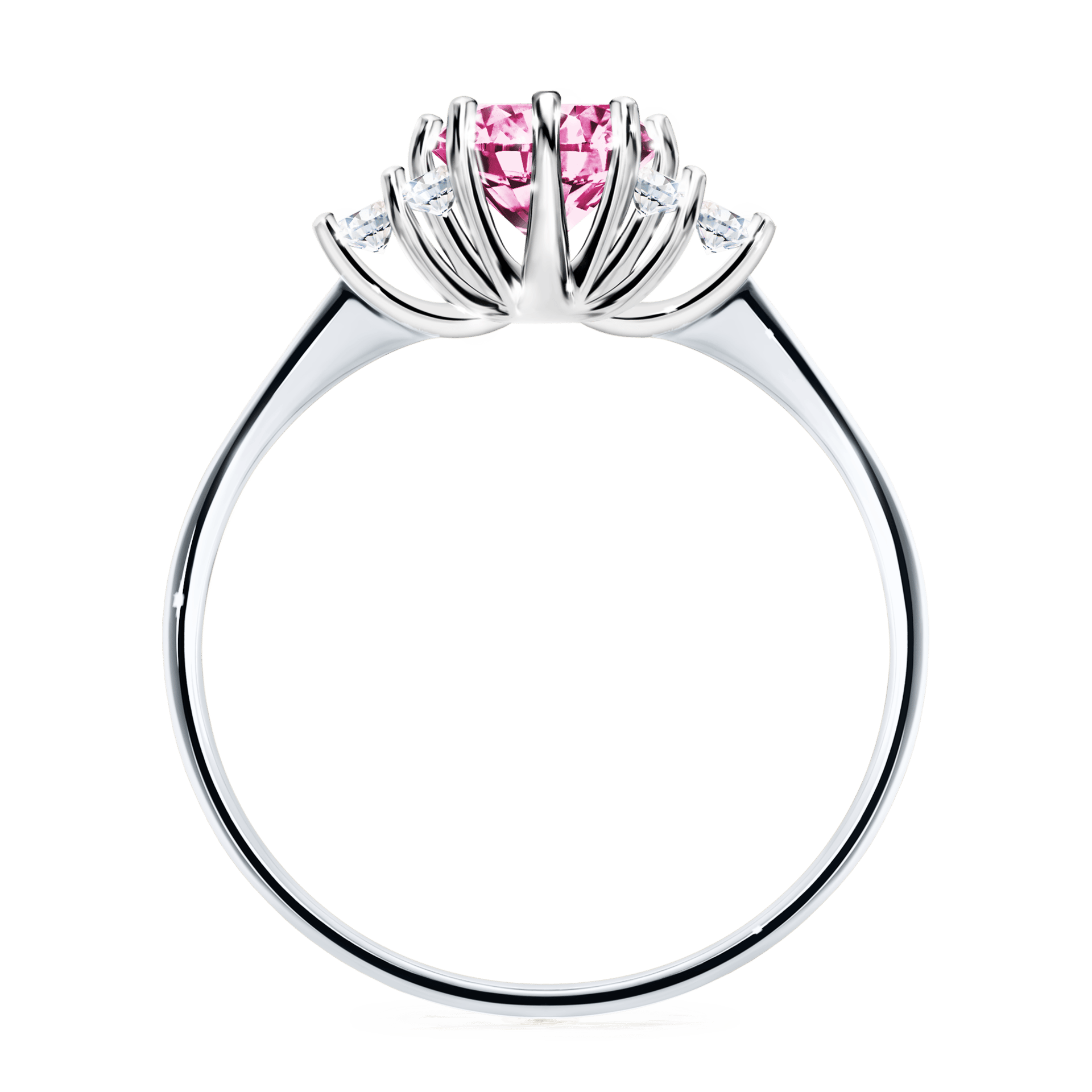 Pierscionek zareczynowy z diamentem rozowym 098 CT z bialego zlota my lilly 02