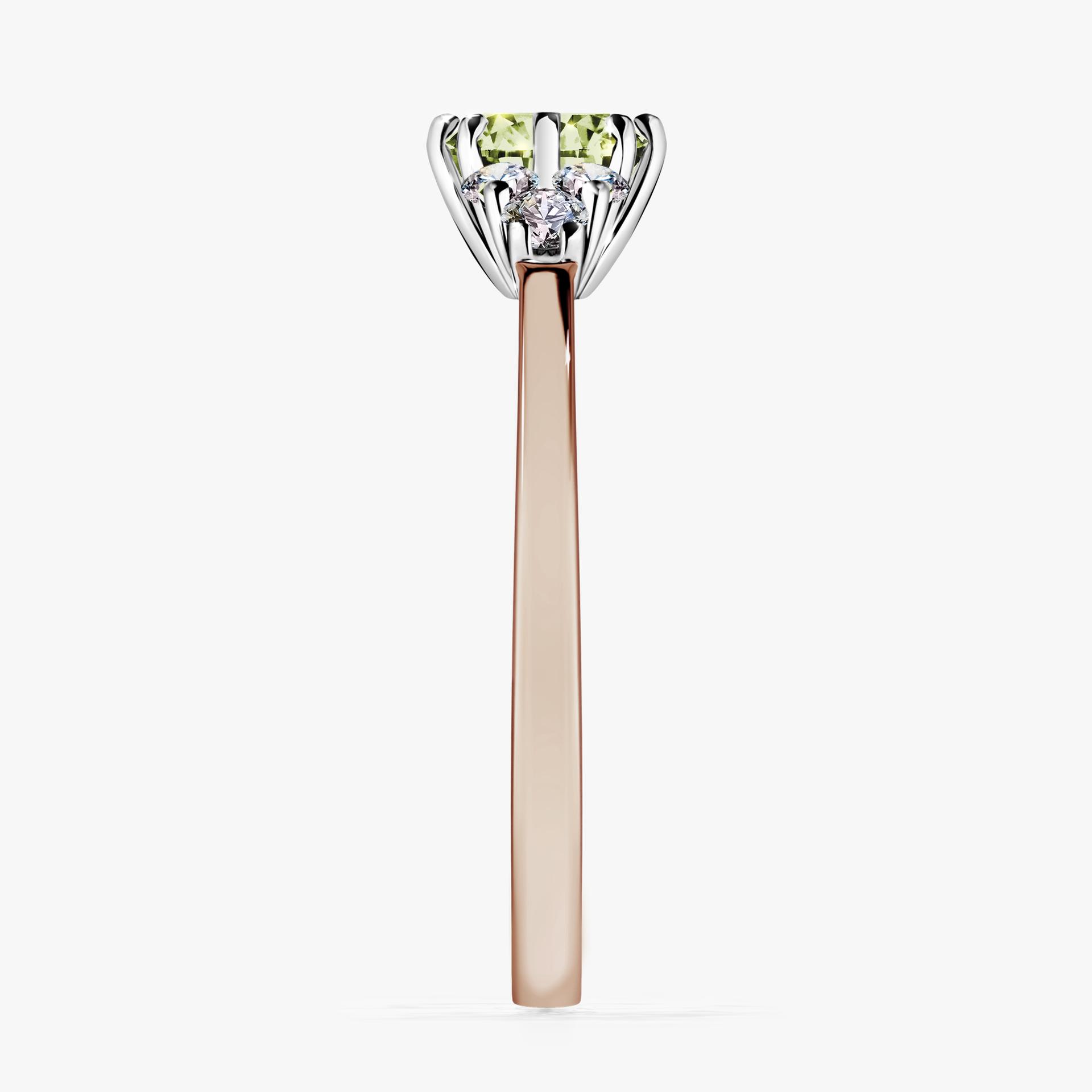 Pierscionek zareczynowy z diamentem zielony_jasny 068 CT z rozowego zlota my lilly 03
