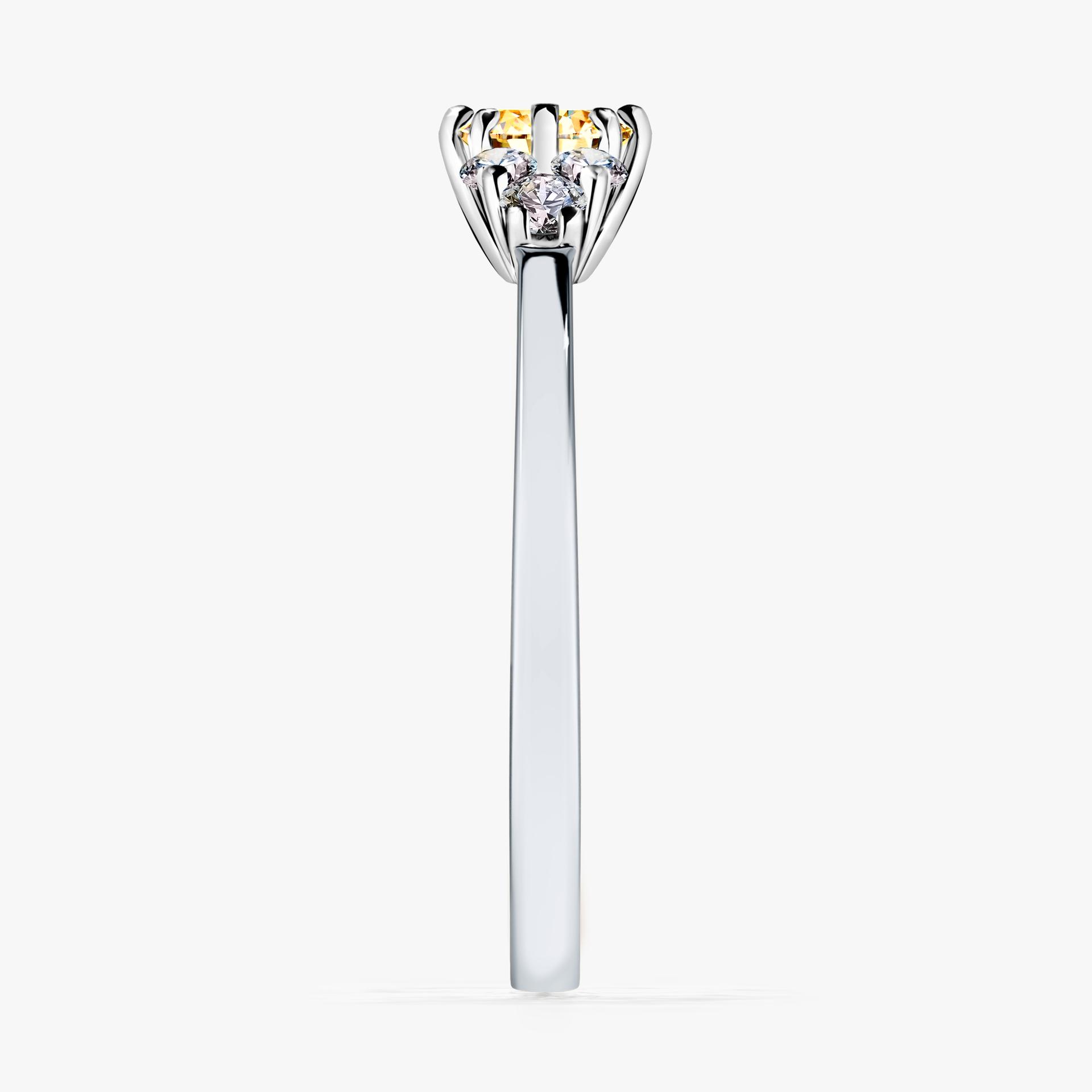 Pierscionek zareczynowy z diamentem zolty 043 CT z bialego zlota my lilly 03