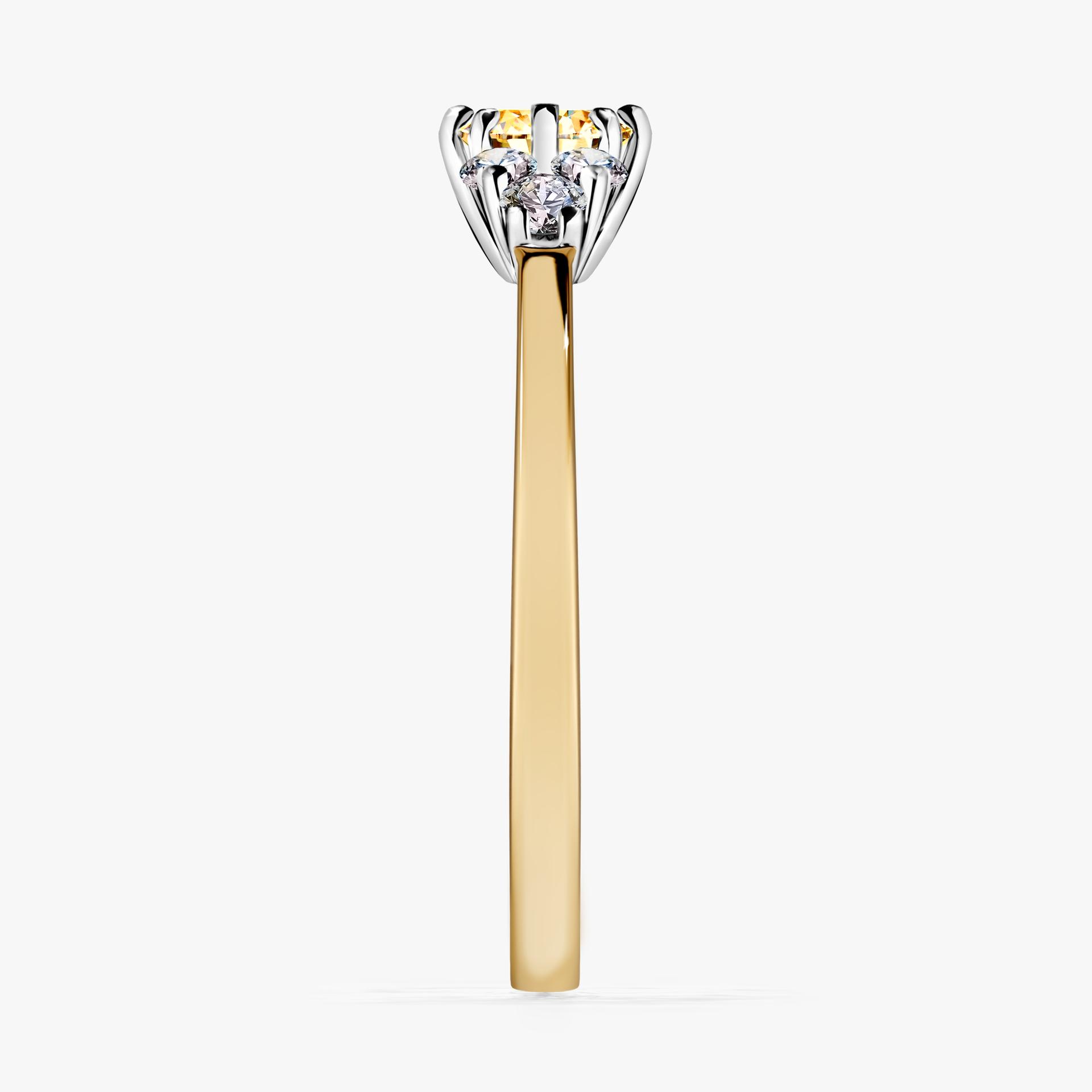 Pierscionek zareczynowy z diamentem zolty 043 CT z zoltego zlota my lilly 03