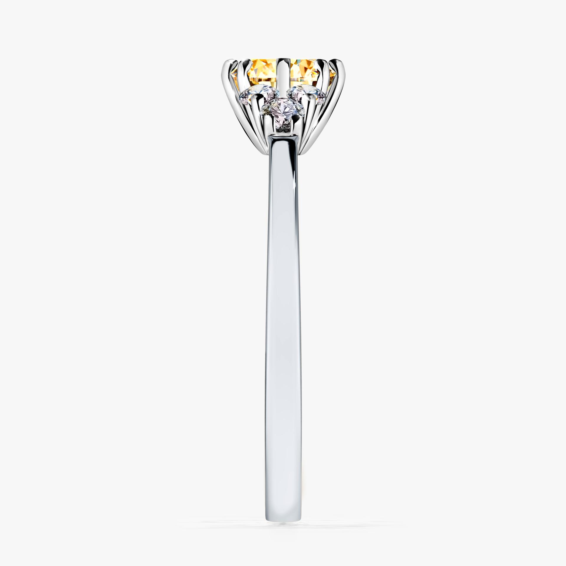 Pierscionek zareczynowy z diamentem zolty 068 CT z bialego zlota my lilly 03