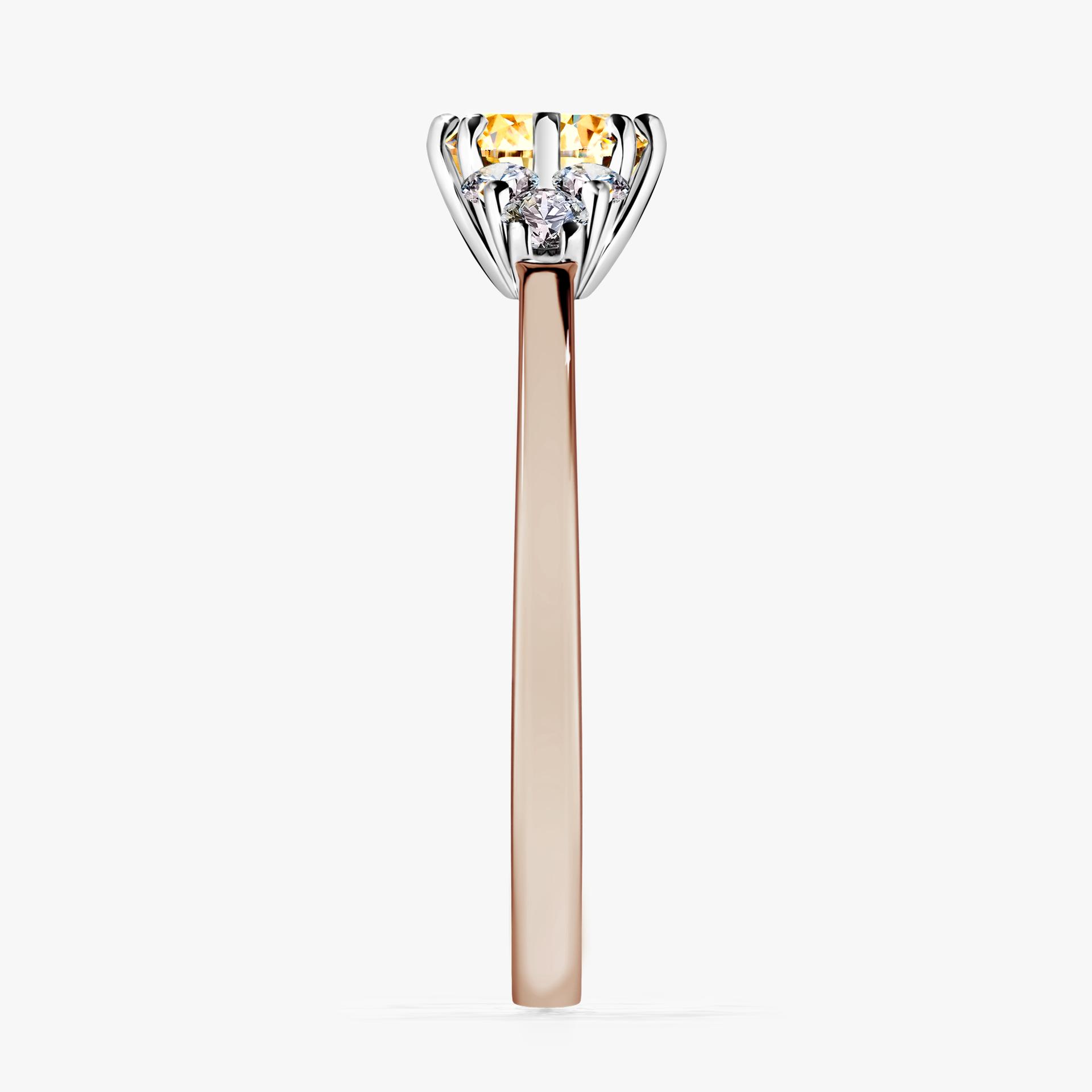 Pierscionek zareczynowy z diamentem zolty 068 CT z rozowego zlota my lilly 03