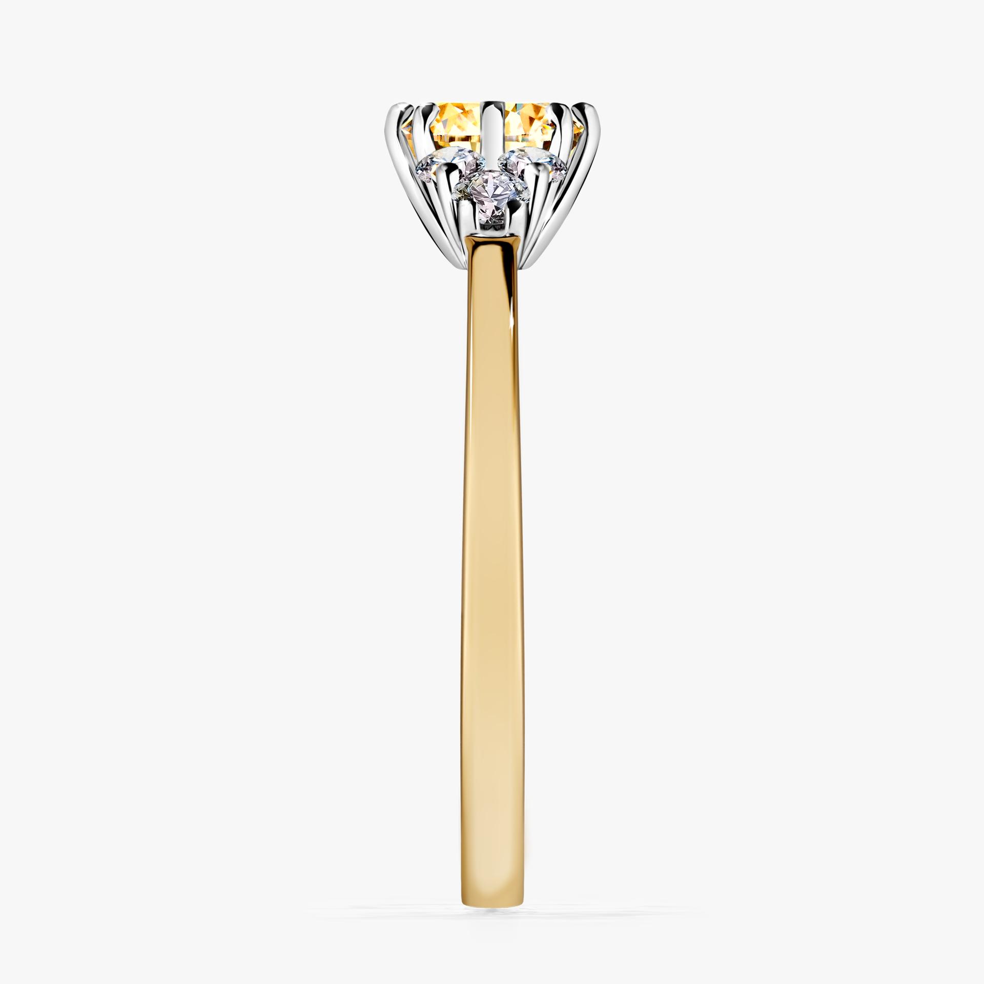 Pierscionek zareczynowy z diamentem zolty 068 CT z zoltego zlota my lilly 03
