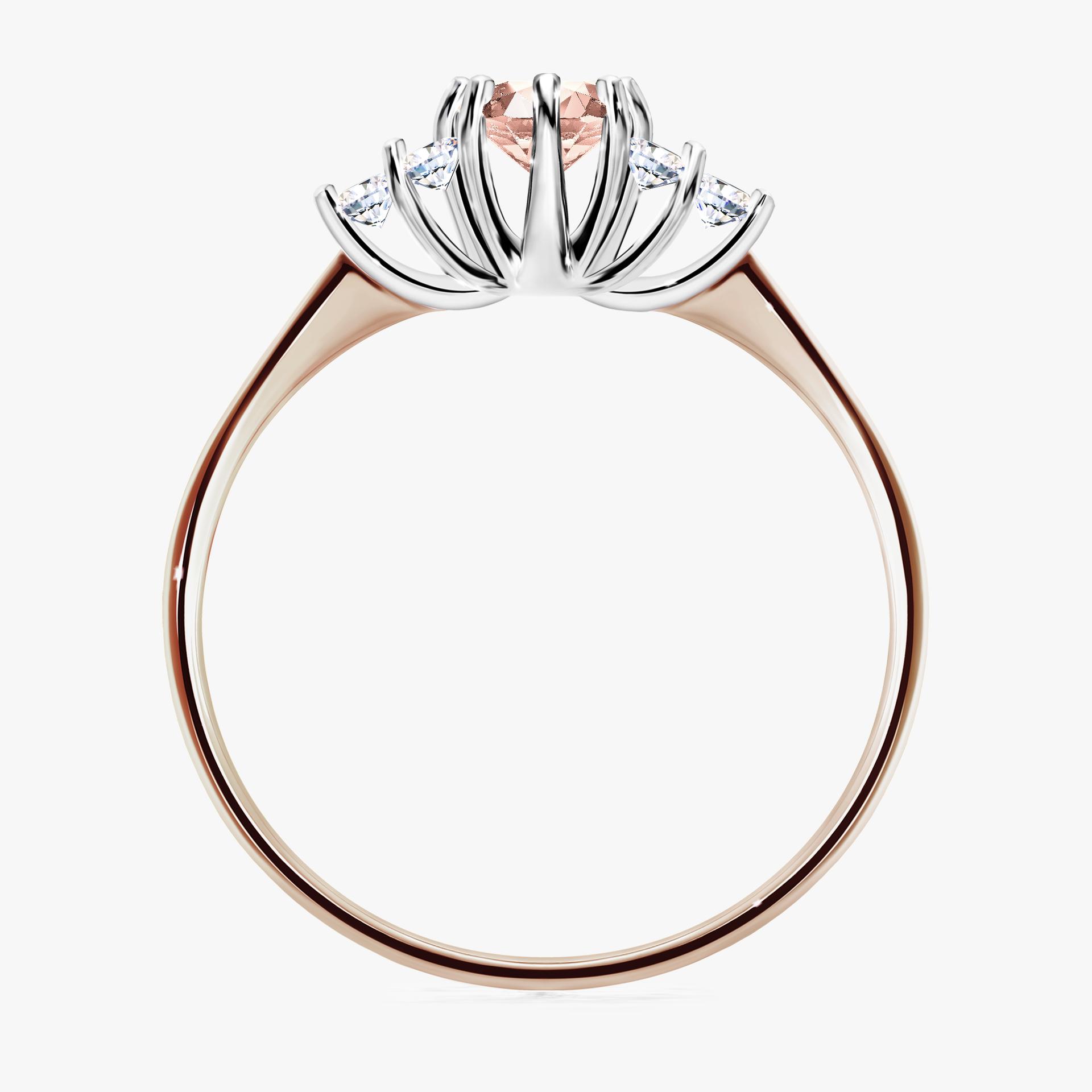 Pierscionek zareczynowy z morganitem 043 CT z rozowego zlota my lilly 02