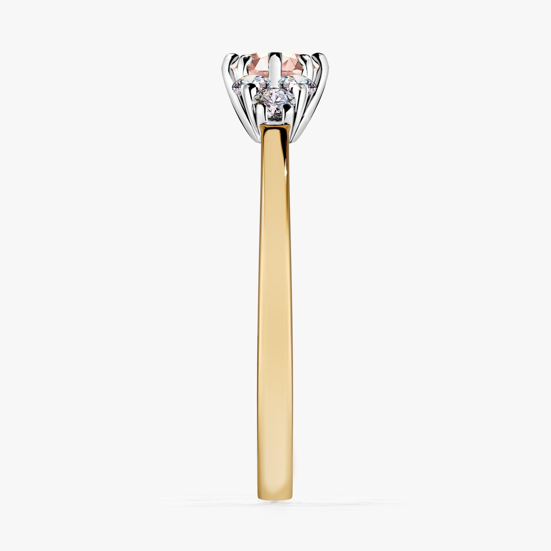 Pierscionek zareczynowy z morganitem 043 CT z zoltego zlota my lilly 03