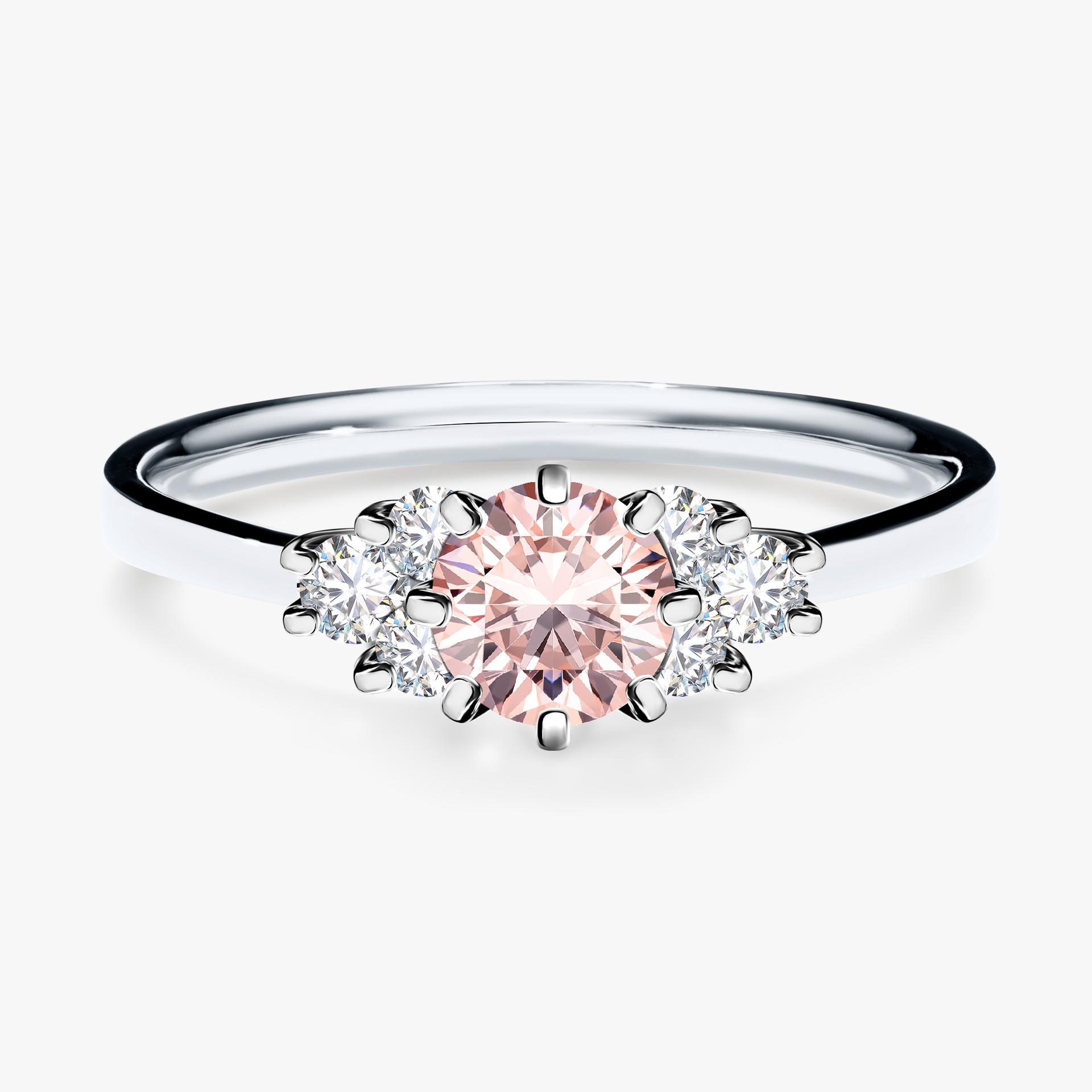Pierscionek zareczynowy z morganitem 068 CT z bialego zlota my lilly 01