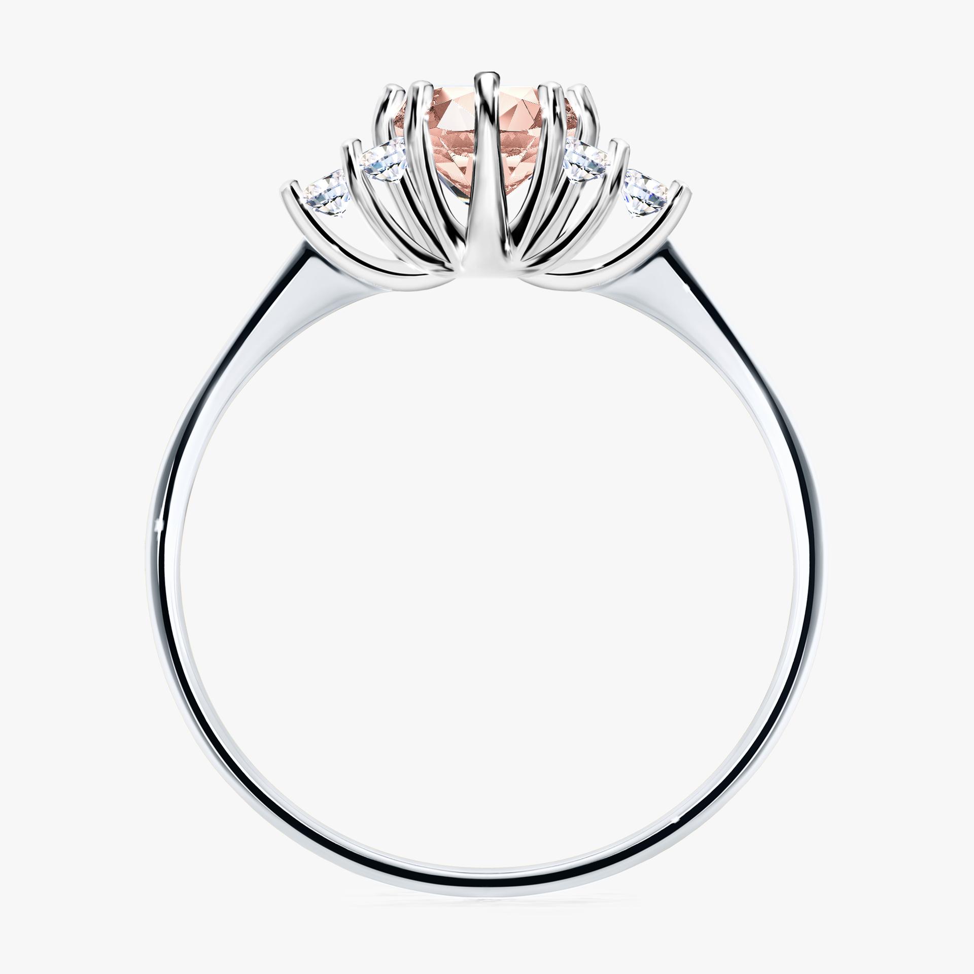 Pierscionek zareczynowy z morganitem 068 CT z bialego zlota my lilly 02