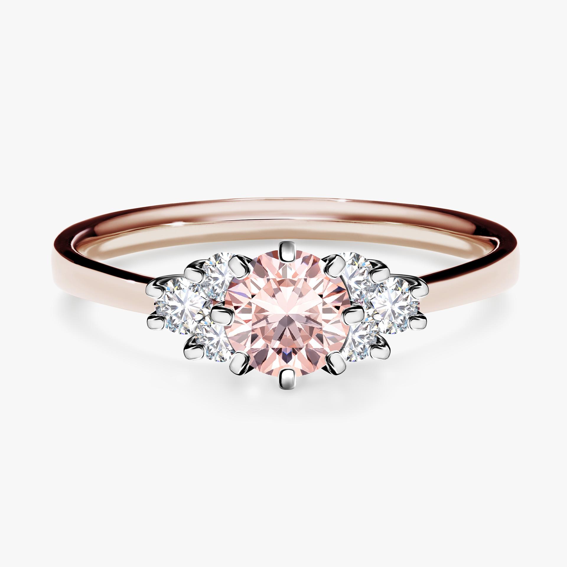 Pierscionek zareczynowy z morganitem 068 CT z rozowego zlota my lilly 01