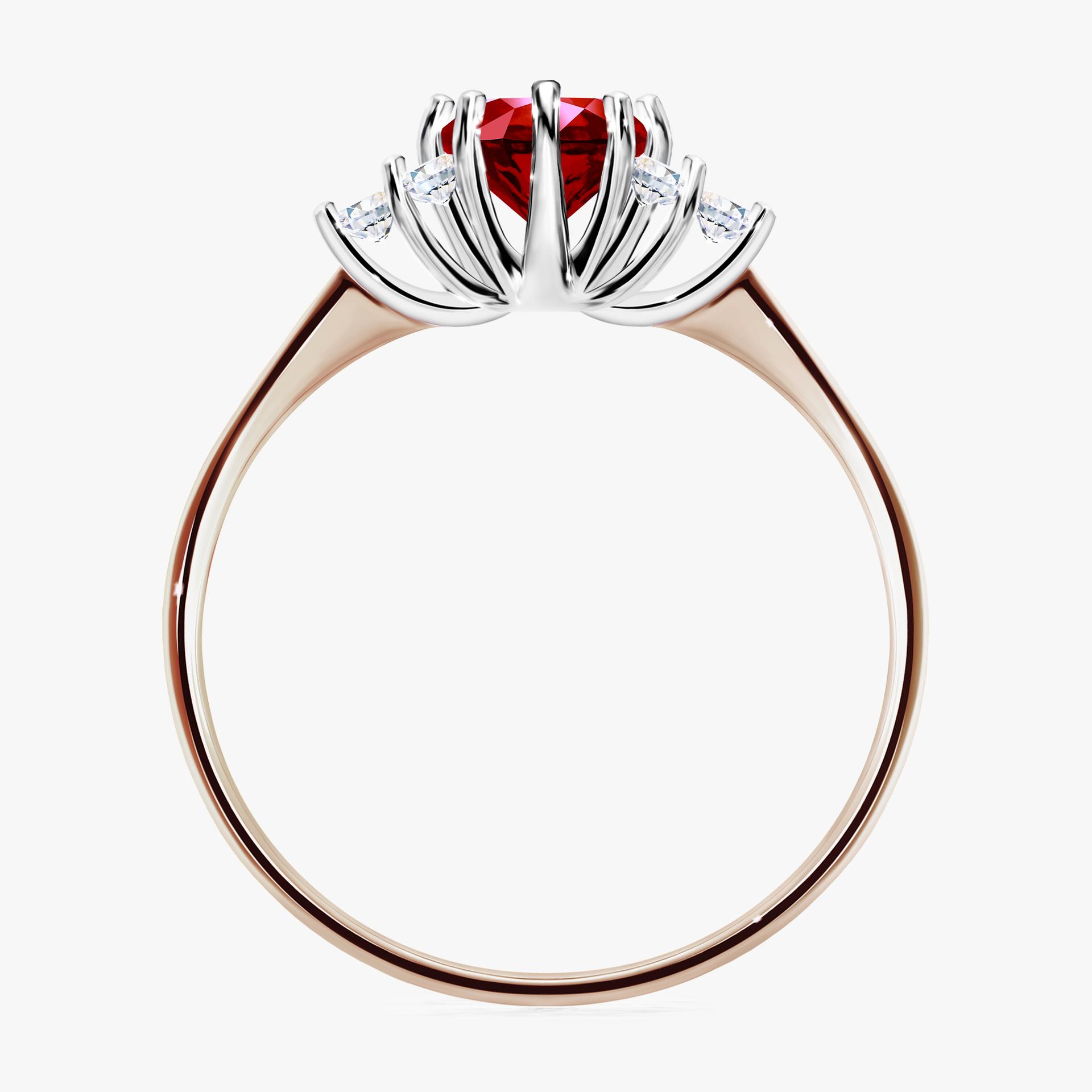 Pierscionek zareczynowy z rubinem 068 CT z rozowego zlota my lilly 02
