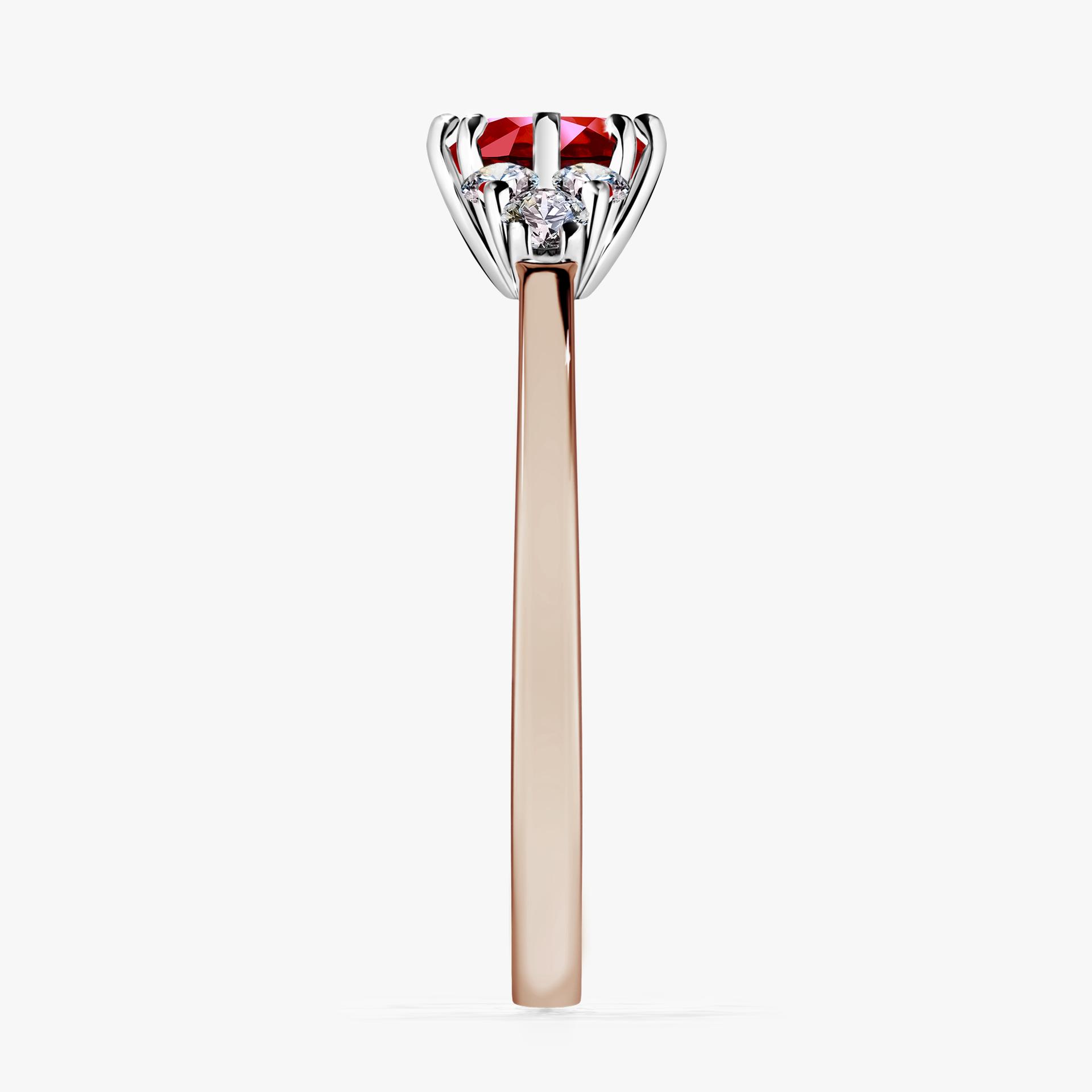 Pierscionek zareczynowy z rubinem 068 CT z rozowego zlota my lilly 03