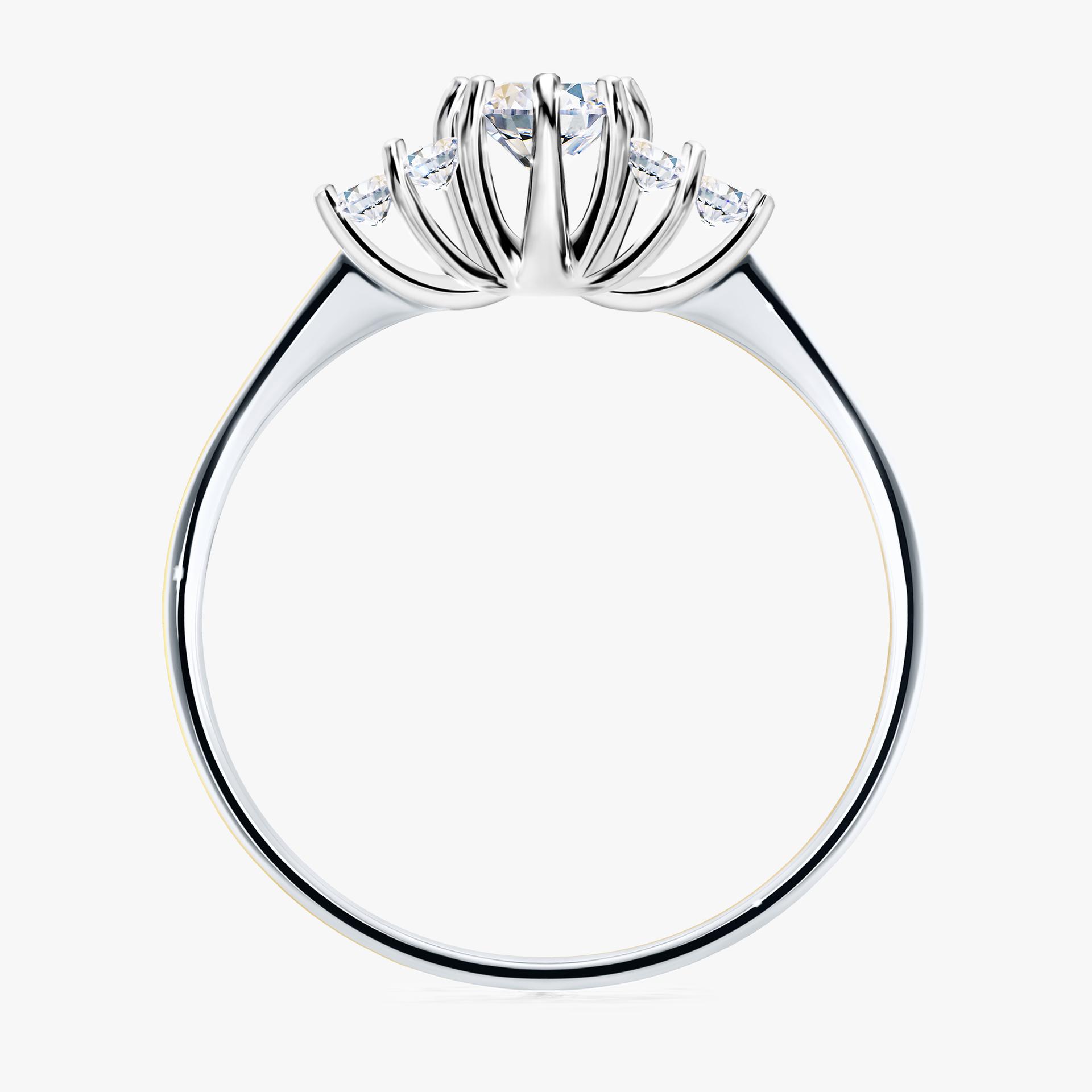 Pierscionek zareczynowy z szafirem bialym 043 CT z bialego zlota my lilly 02