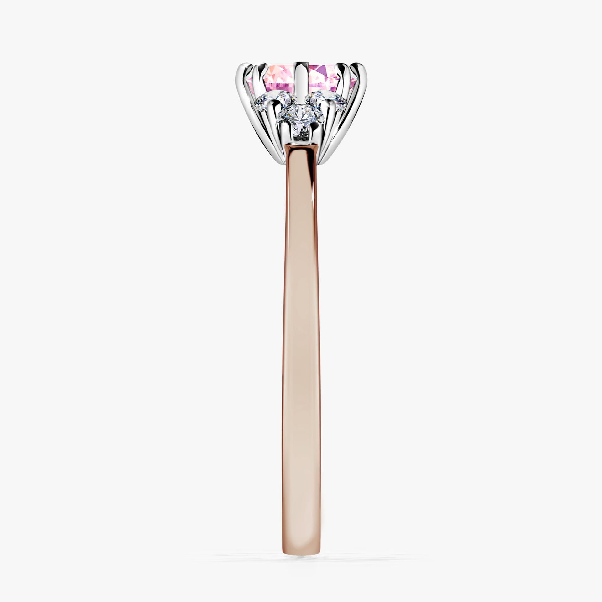 Pierscionek zareczynowy z szafirem rozowym 068 CT z rozowego zlota my lilly 03