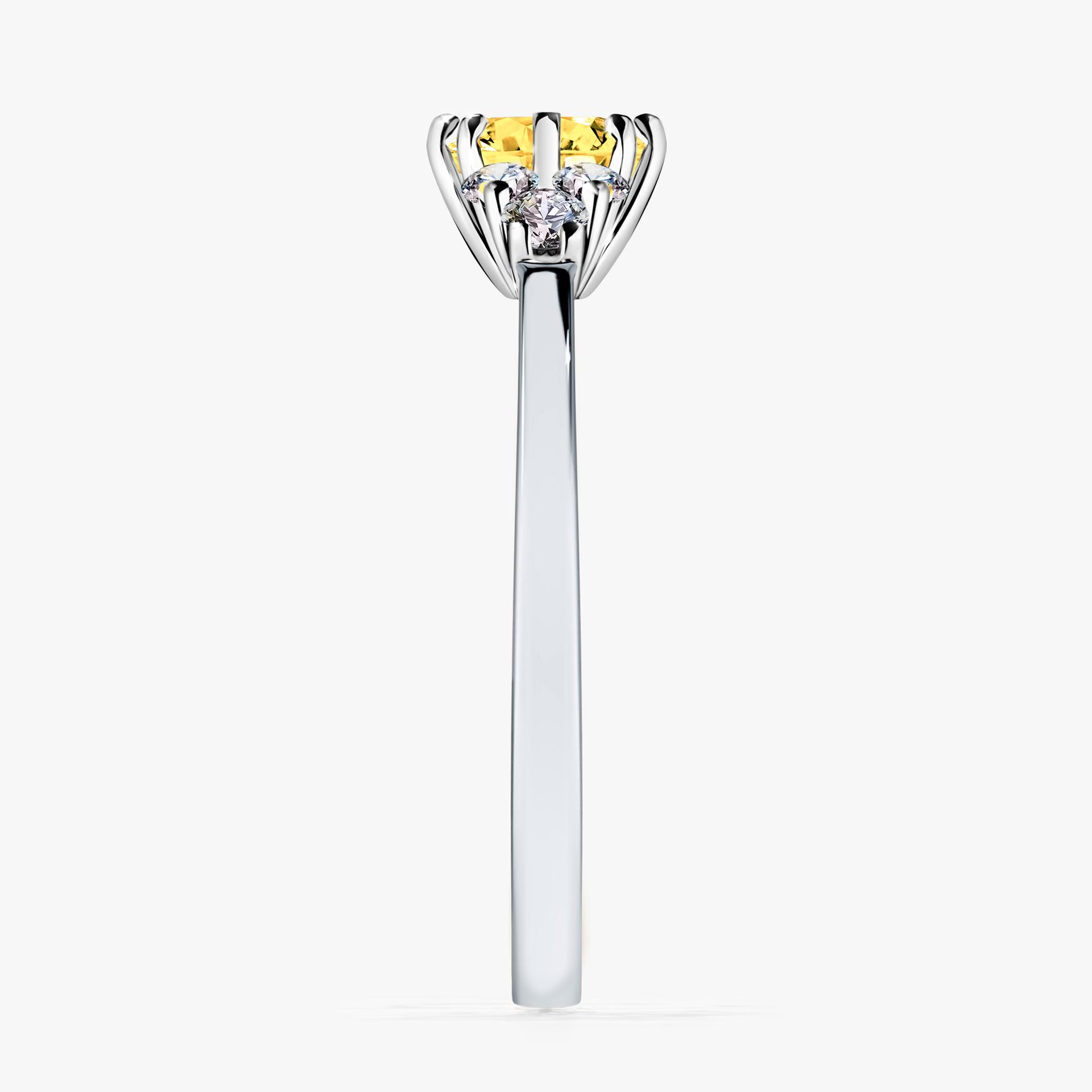 Pierscionek zareczynowy z szafirem zoltym 068 CT z bialego zlota my lilly 03