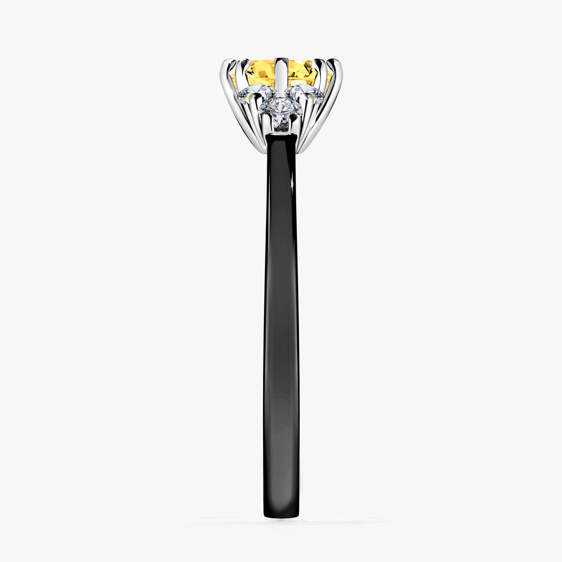 Pierscionek zareczynowy z szafirem zoltym 068 CT z czarnego zlota my lilly 03