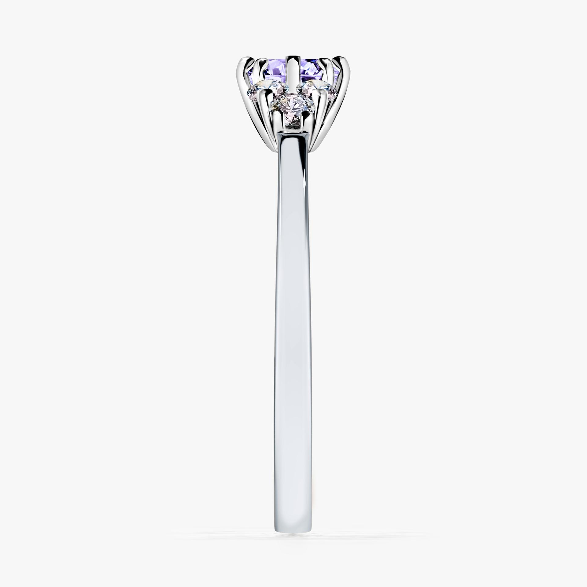 Pierscionek zareczynowy z tanzanitem 043 CT z bialego zlota my lilly 03