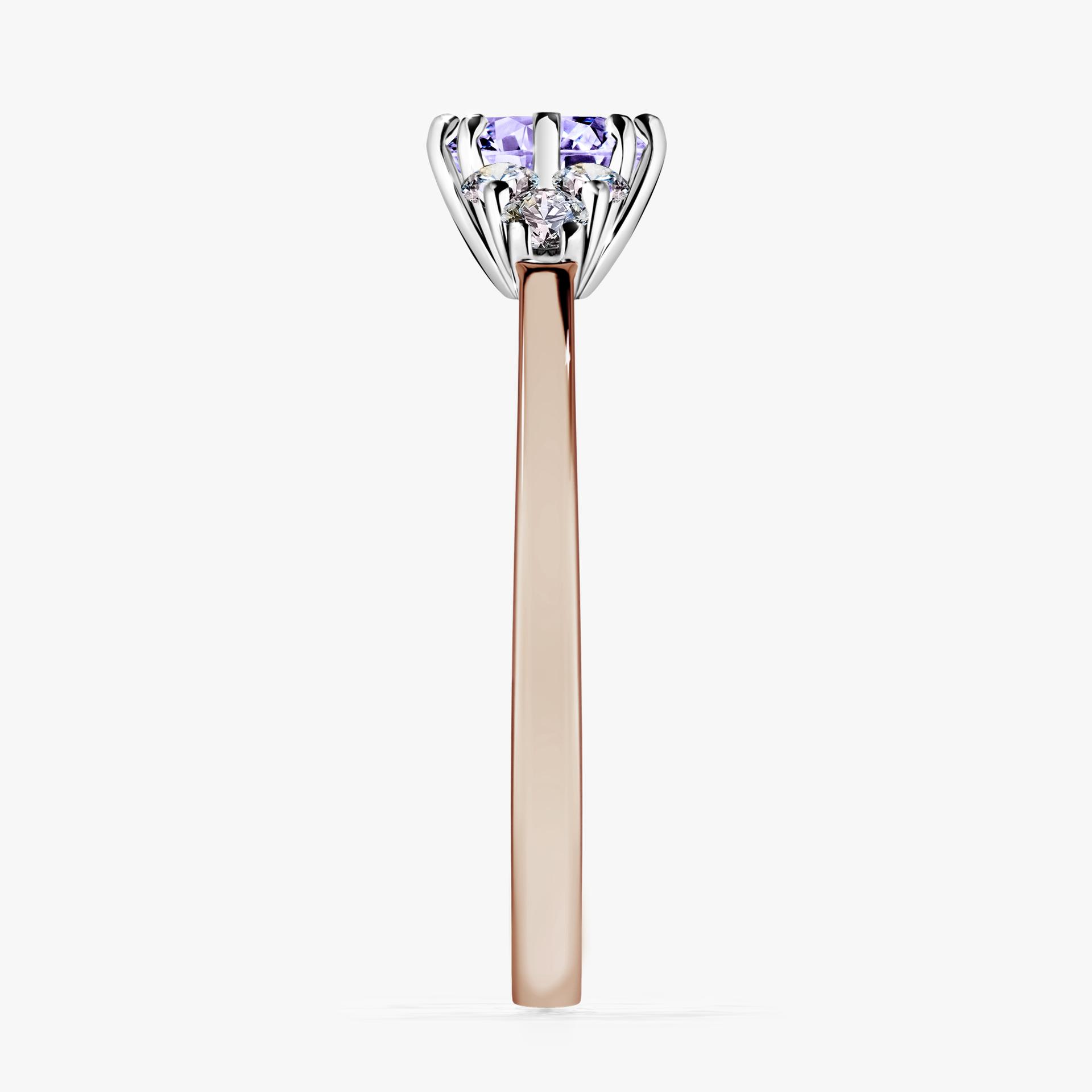 Pierscionek zareczynowy z tanzanitem 068 CT z rozowego zlota my lilly 03