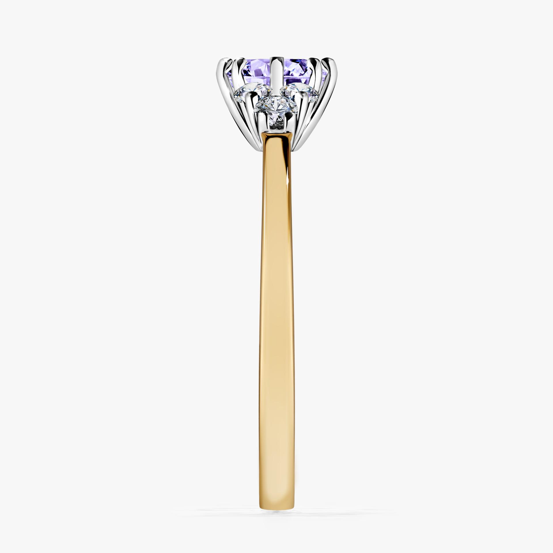 Pierscionek zareczynowy z tanzanitem 068 CT z zoltego zlota my lilly 03