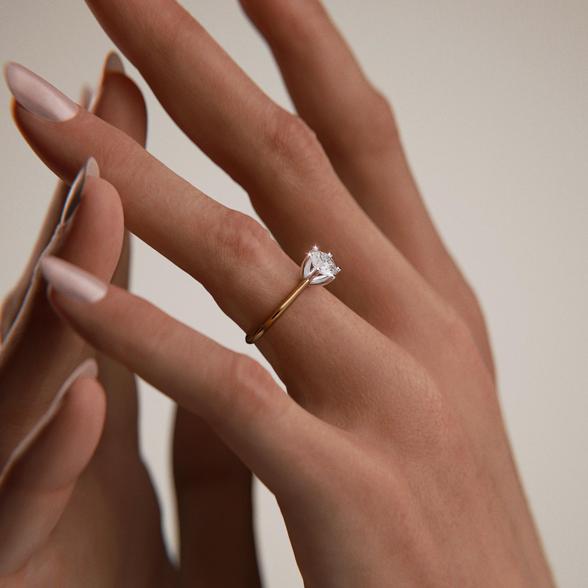 Pierścionek zaręczynowy My Love z żółtego złota z diamentem laboratoryjnym 0,80ct