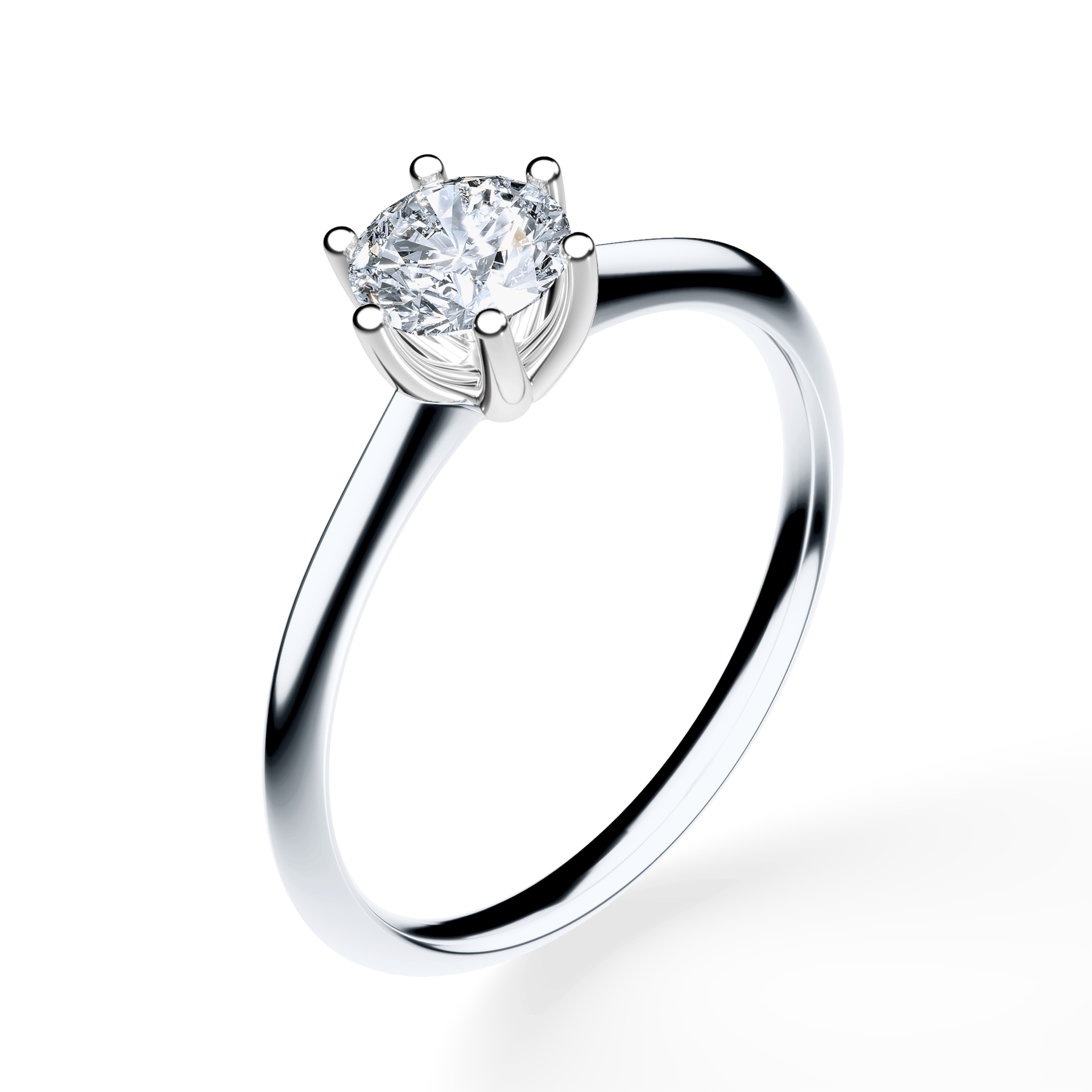 Pierścionek zaręczynowy My Love z białego złota z diamentem naturalnym 0,50ct