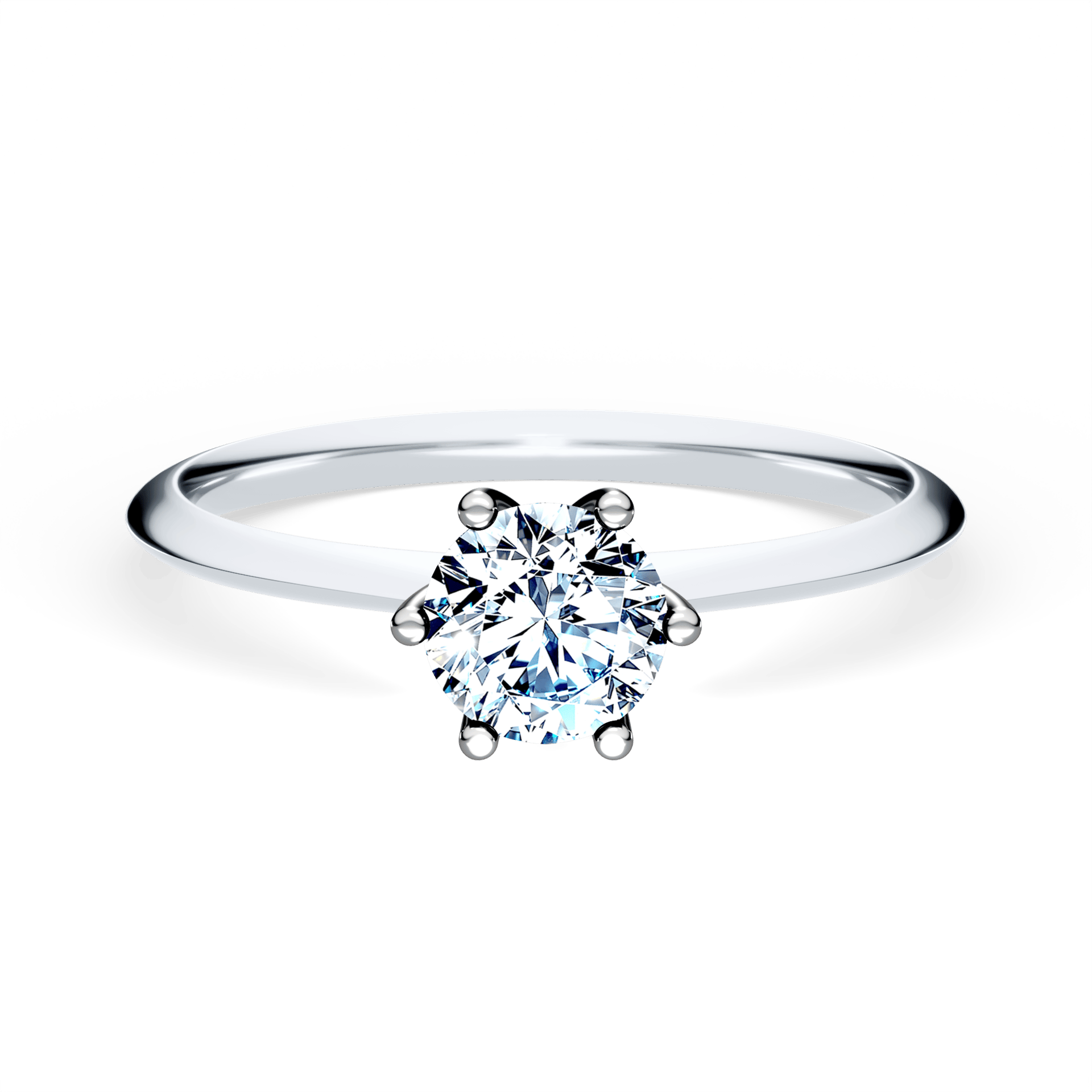 Pierścionek zaręczynowy My Love z białego złota z diamentem naturalnym 0,50ct