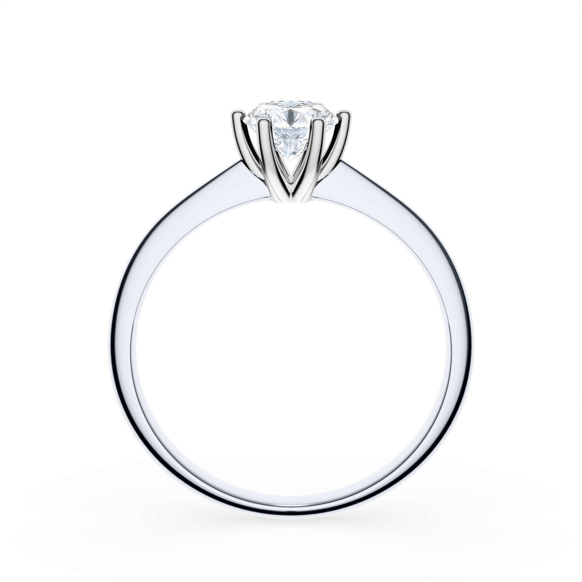 Pierścionek zaręczynowy My Love z białego złota z diamentem naturalnym 0,50ct