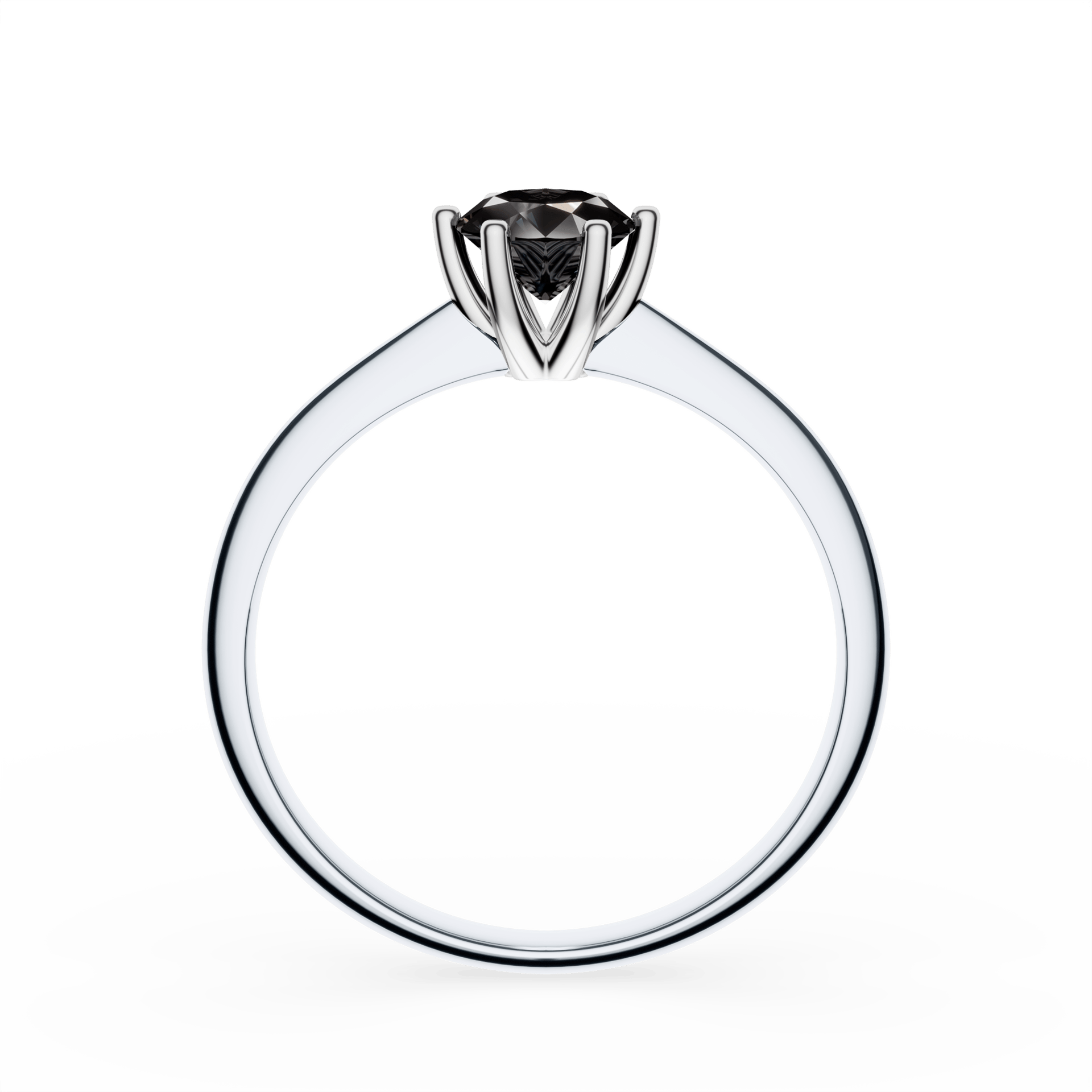 Pierścionek zaręczynowy My Love z białego złota z czarnym diamentem laboratoryjnym 0,50ct