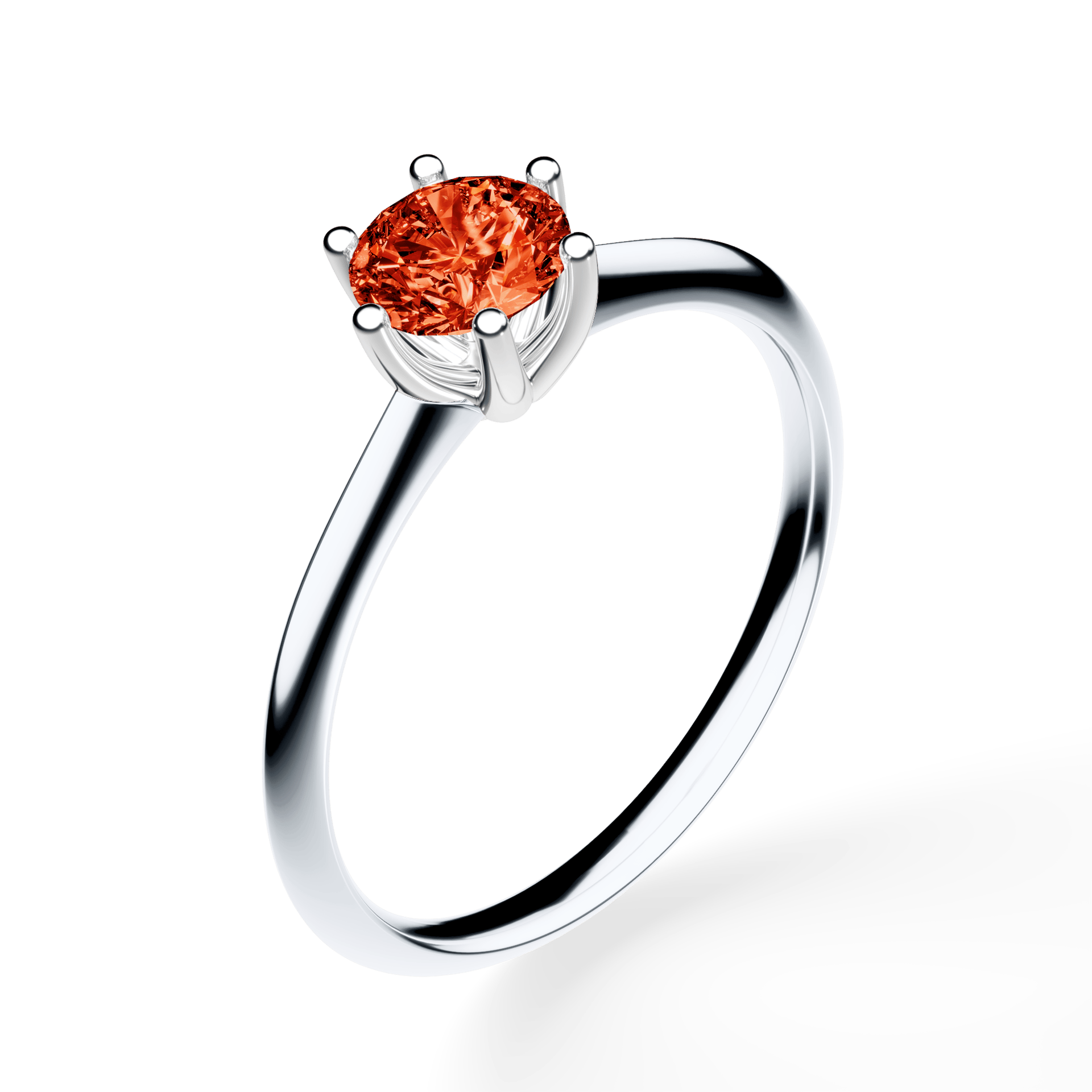 Pierścionek zaręczynowy My Love z białego złota z czerwonym diamentem laboratoryjnym 0,50ct