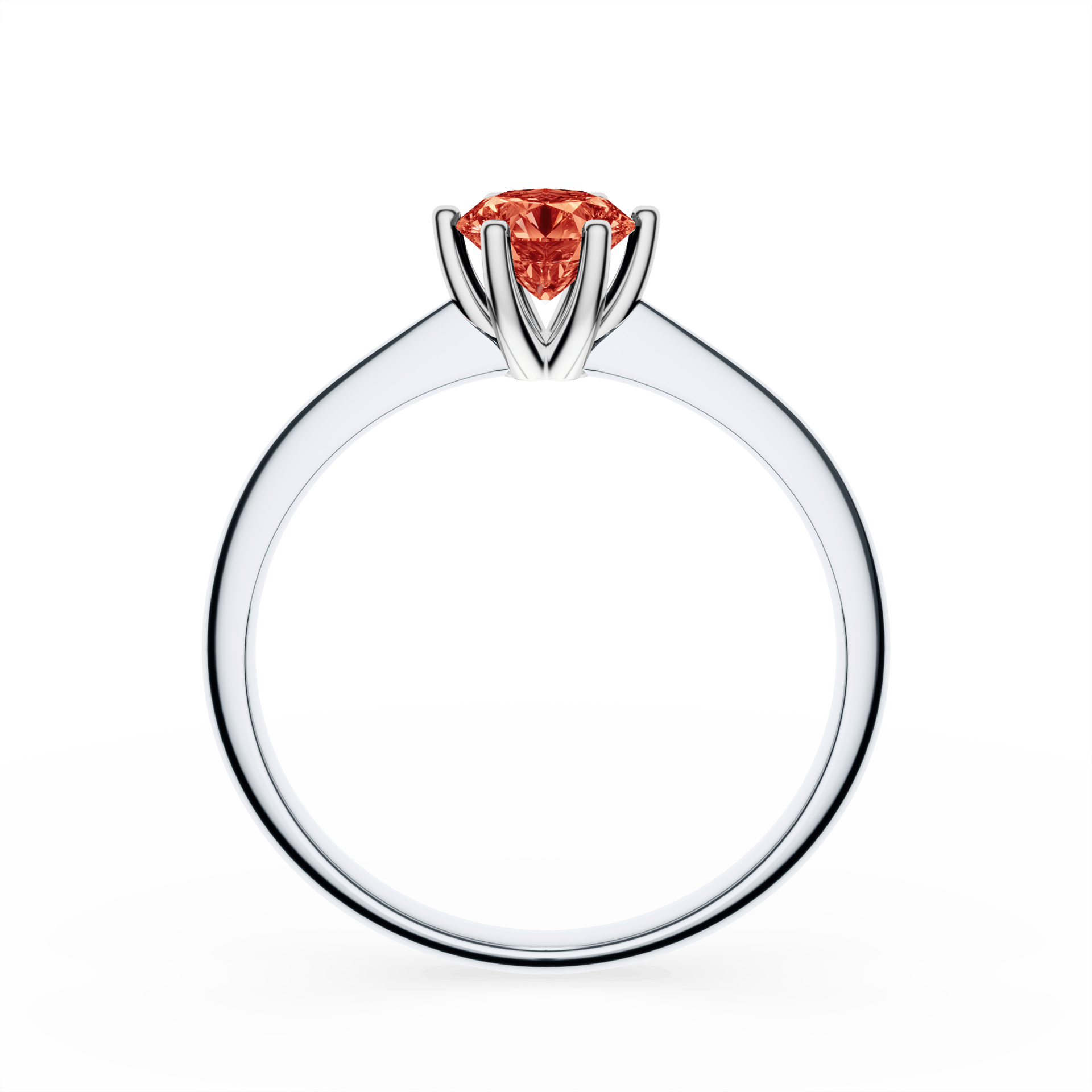 Pierścionek zaręczynowy My Love z białego złota z czerwonym diamentem laboratoryjnym 0,50ct