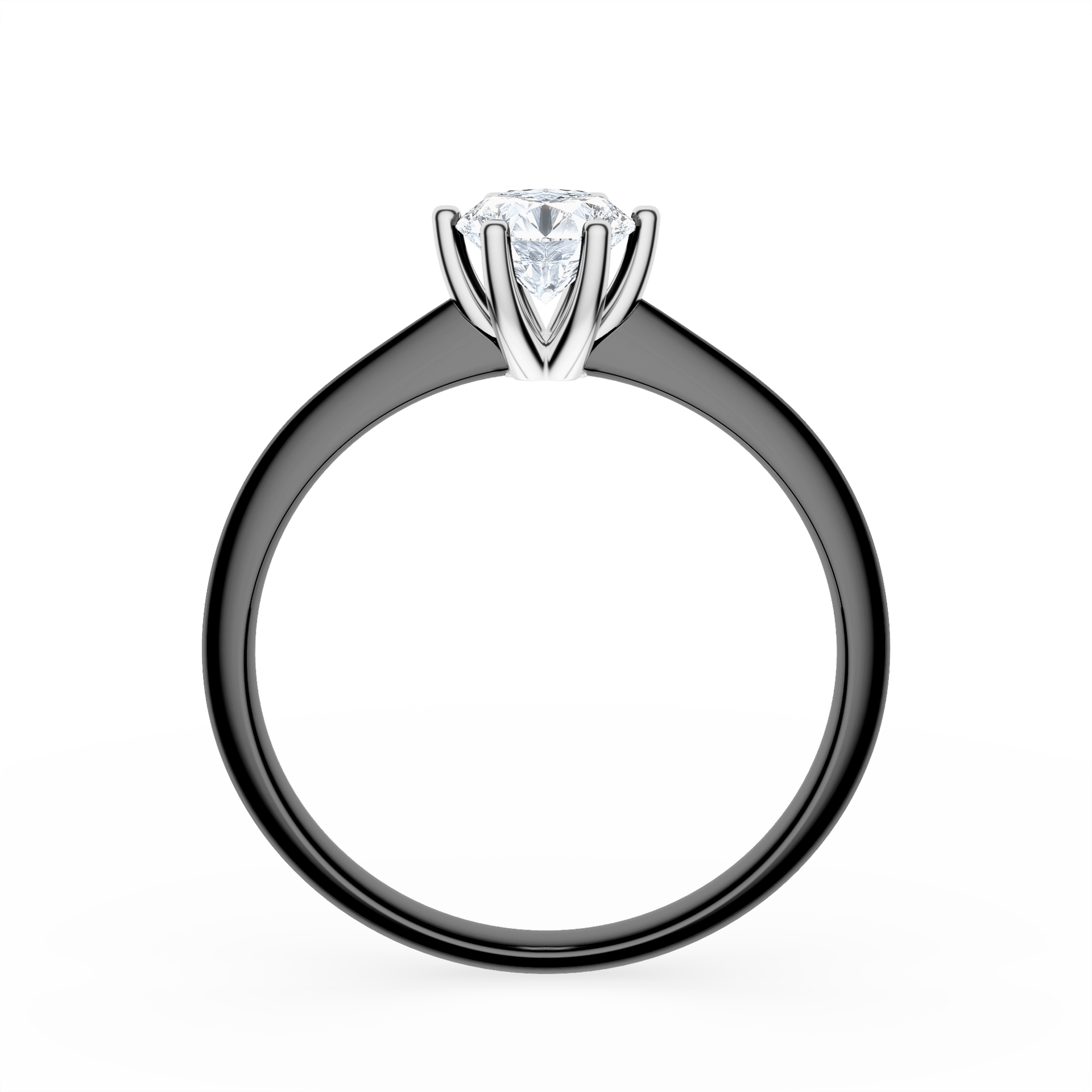 Pierścionek zaręczynowy My Love z czarnego złota z diamentem naturalnym 0,50ct