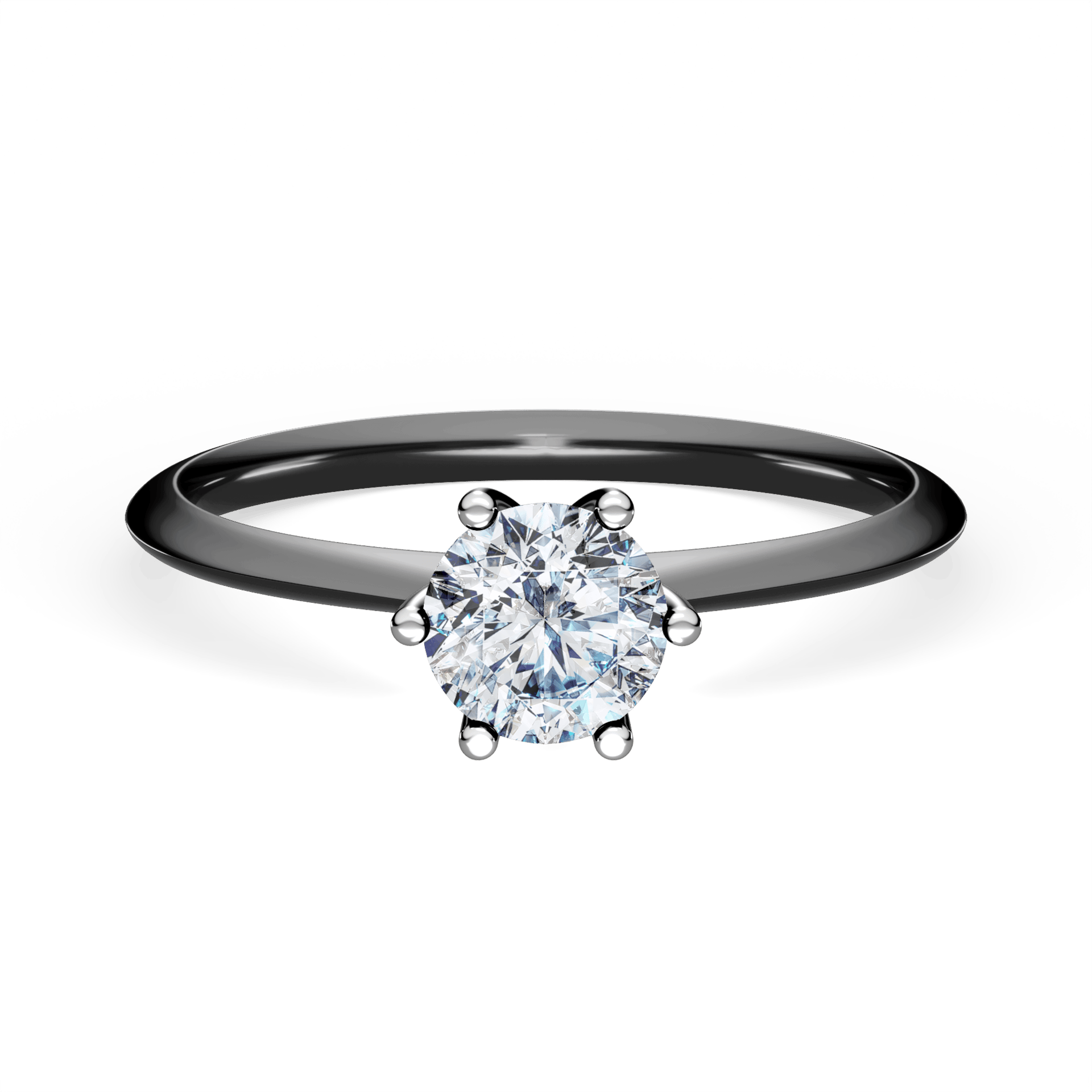 Pierścionek zaręczynowy My Love z czarnego złota z diamentem laboratoryjnym 0,50ct